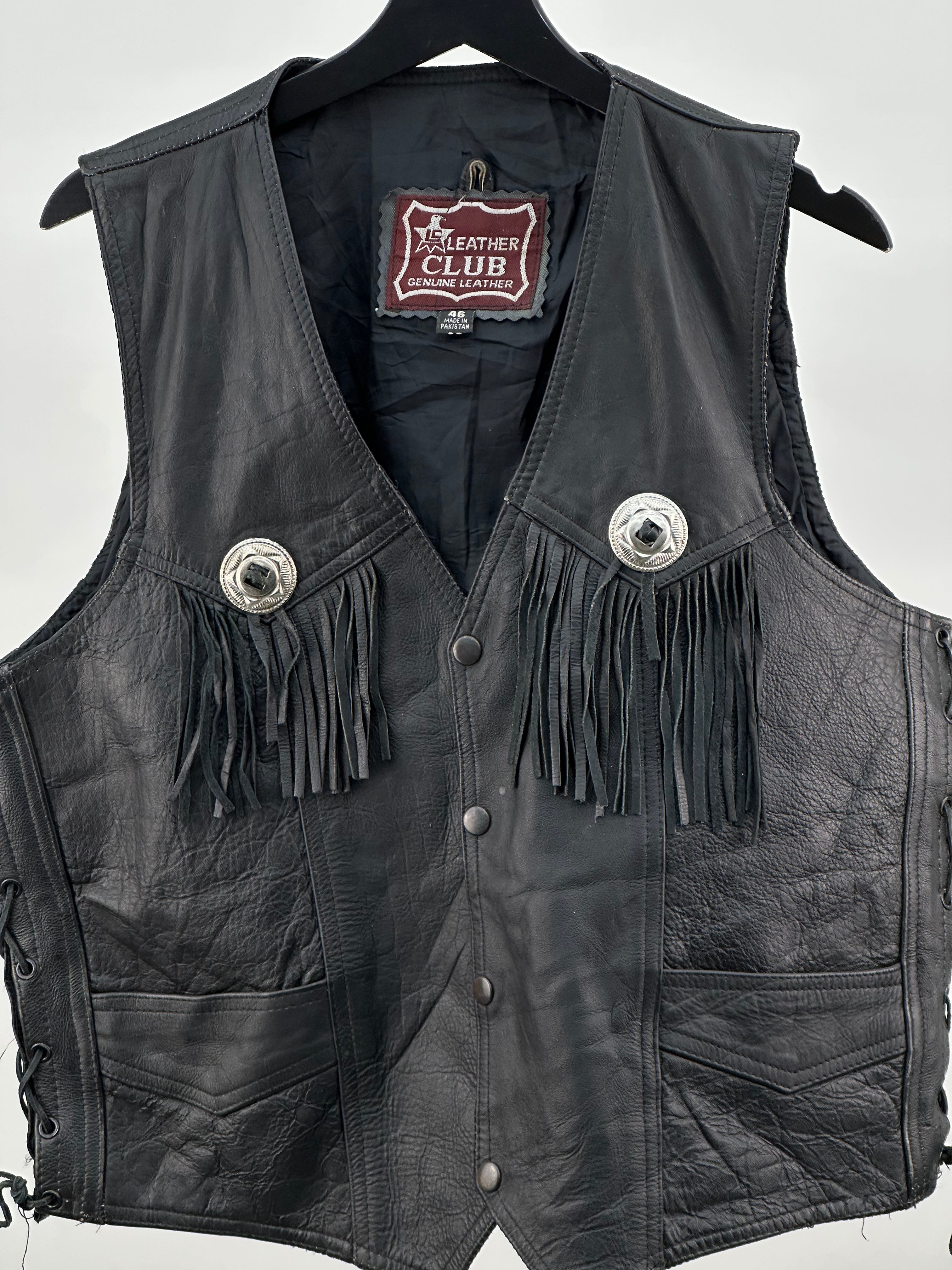 WOMEN'S GENUINE LEATHER VEST SIZE: M