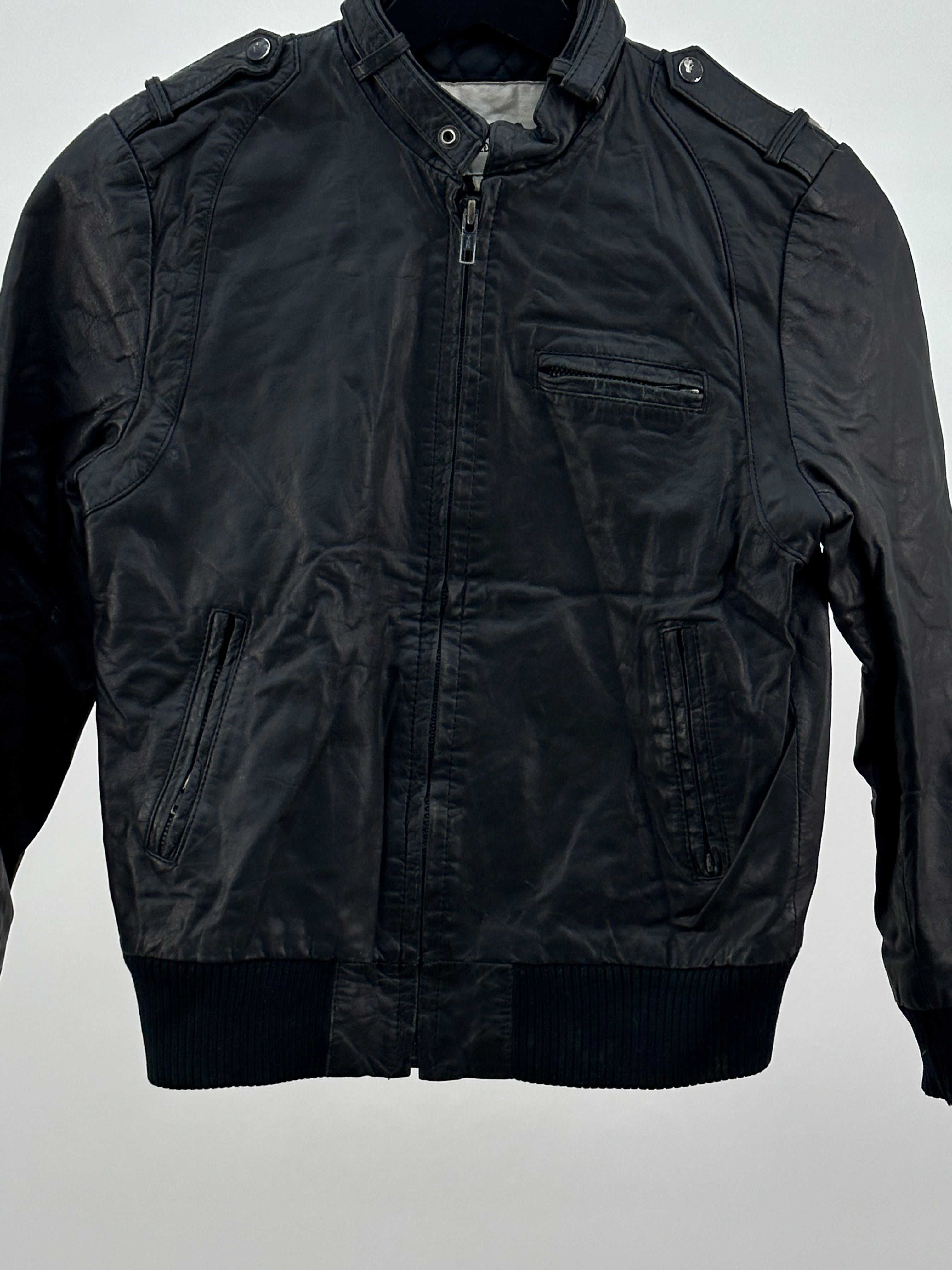 WOMEN'S LEATHER BOMBER SIZE: XS