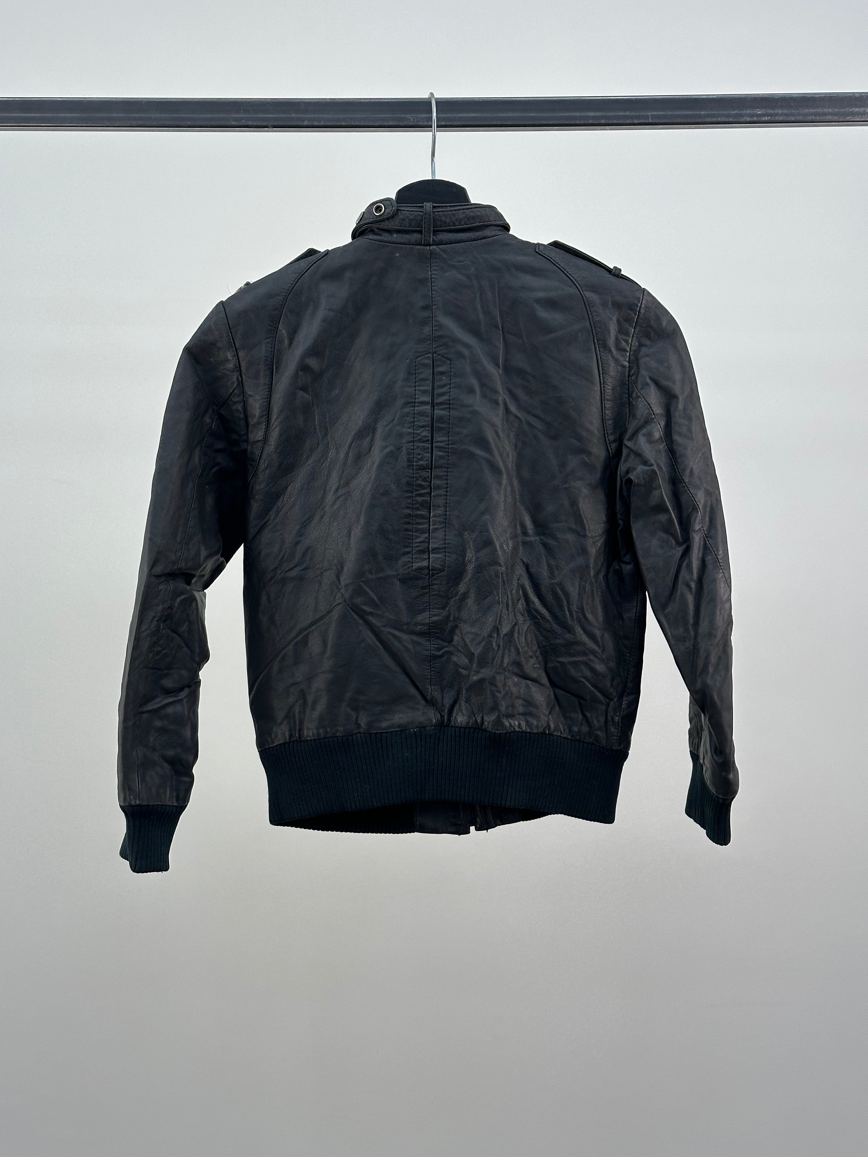 WOMEN'S LEATHER BOMBER SIZE: XS