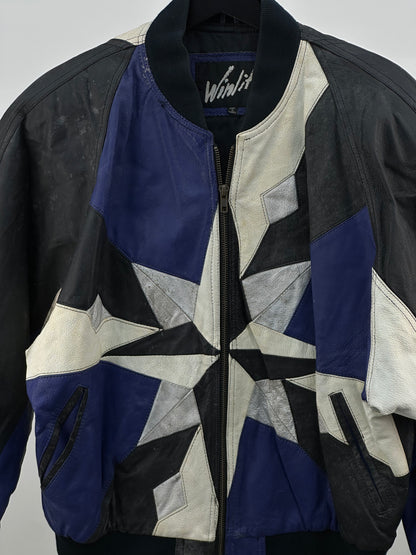 LEATHER BOMBER SIZE: M