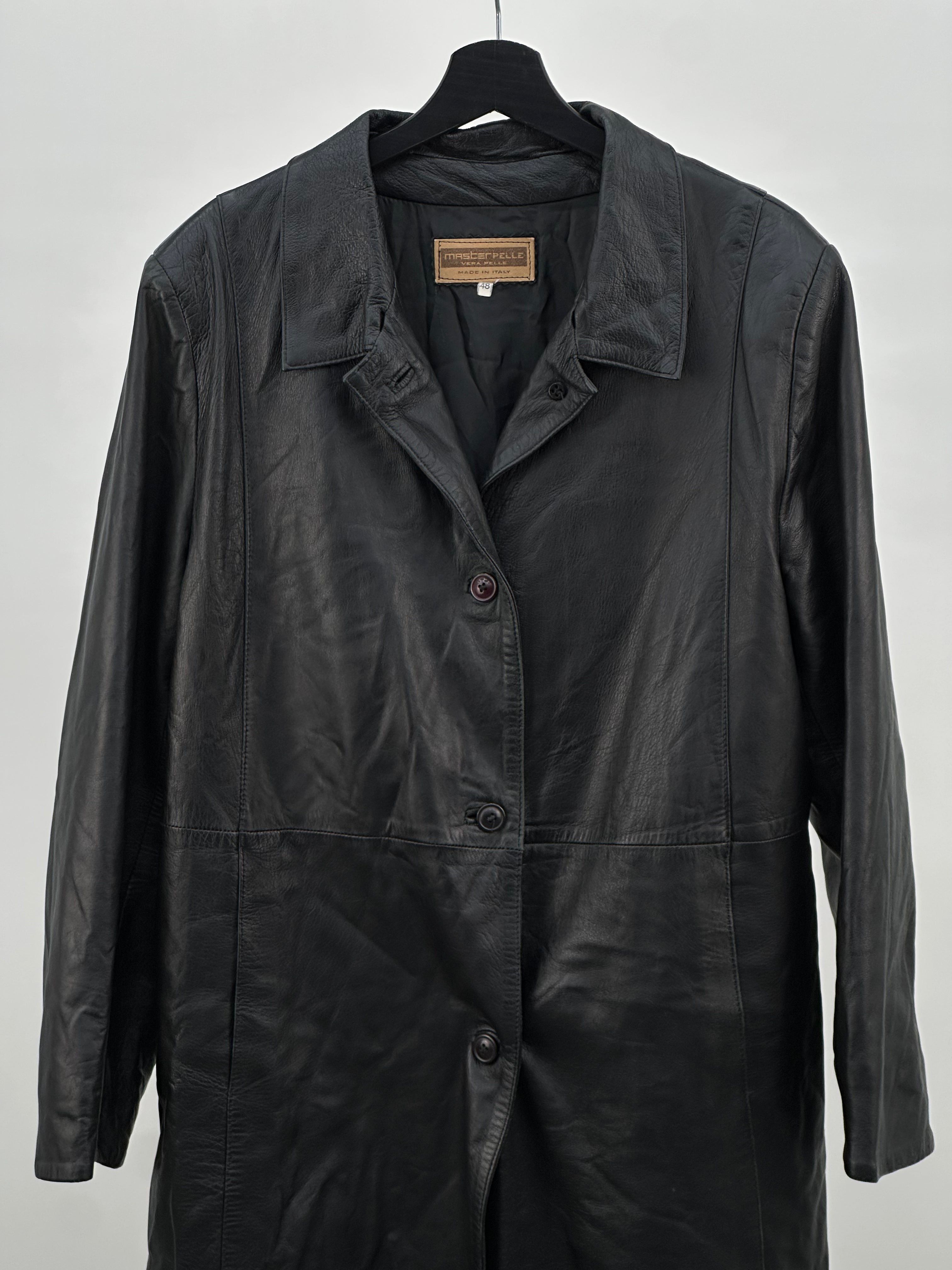 GENUINE LEATHER JACKET SIZE: L