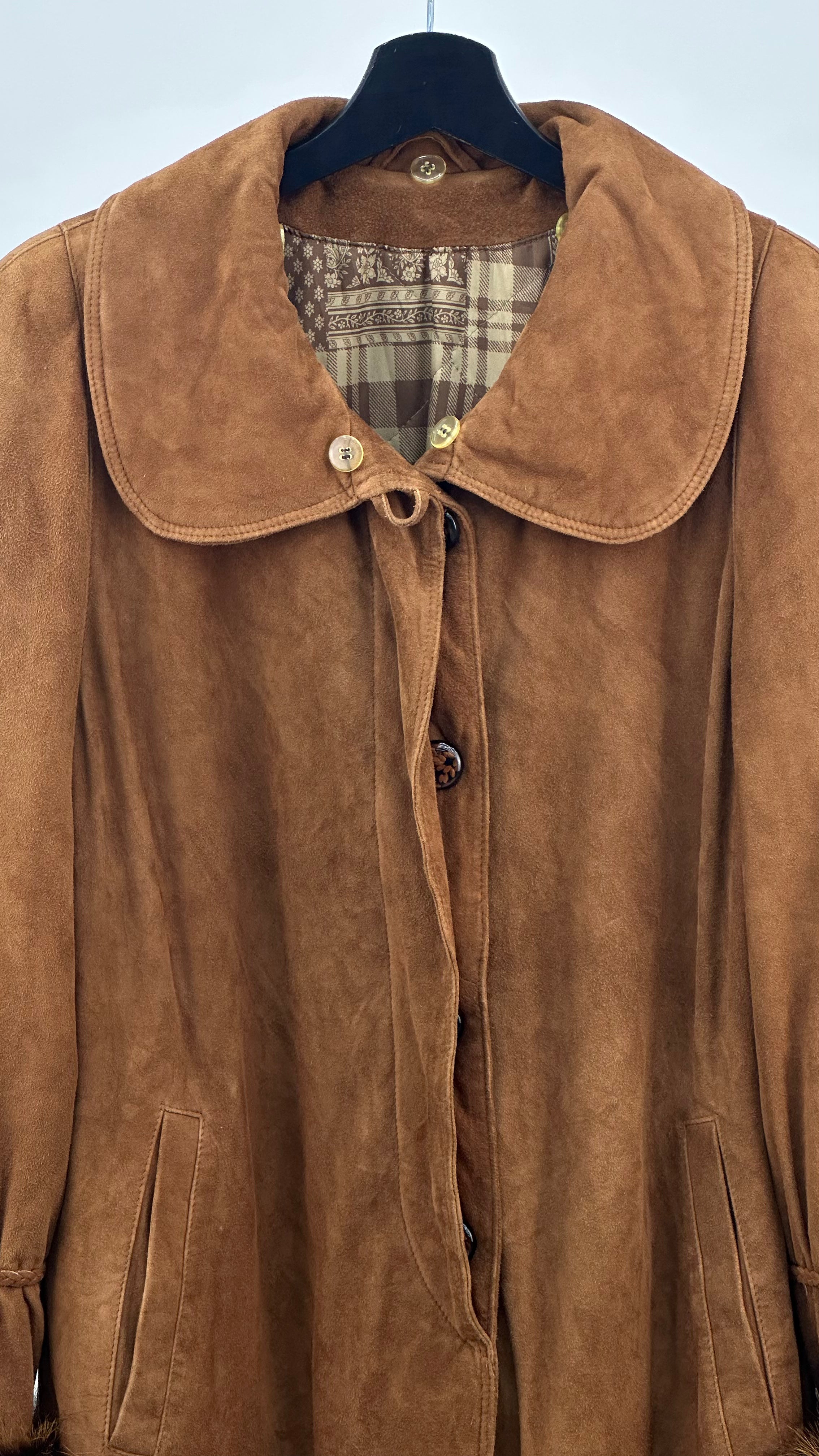 CAPPOTTO IN PELLE SCAMOSCIATO