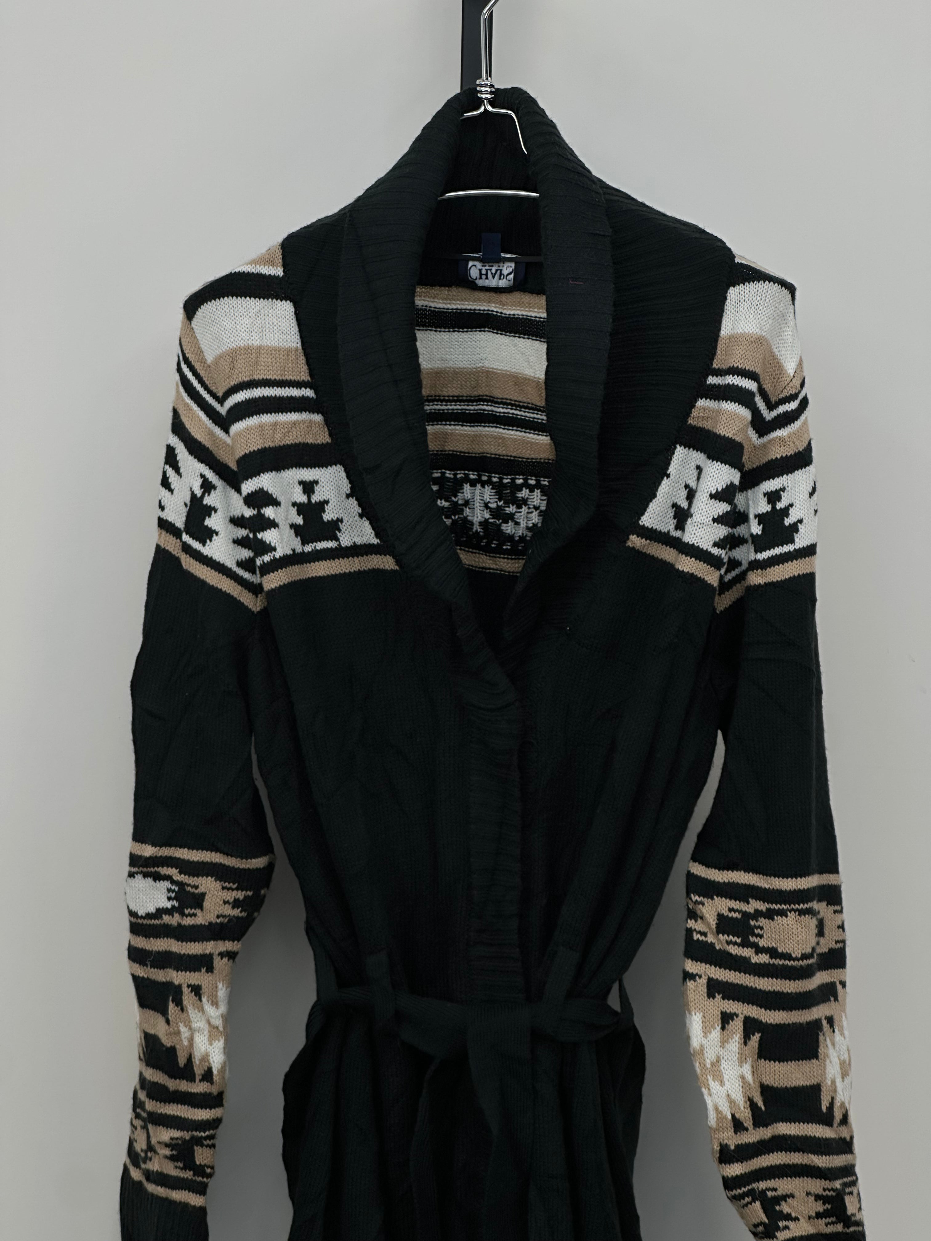 CARDIGAN AZTECO CHAPS BY RALPH LAUREN DONNA TAGLIA: L