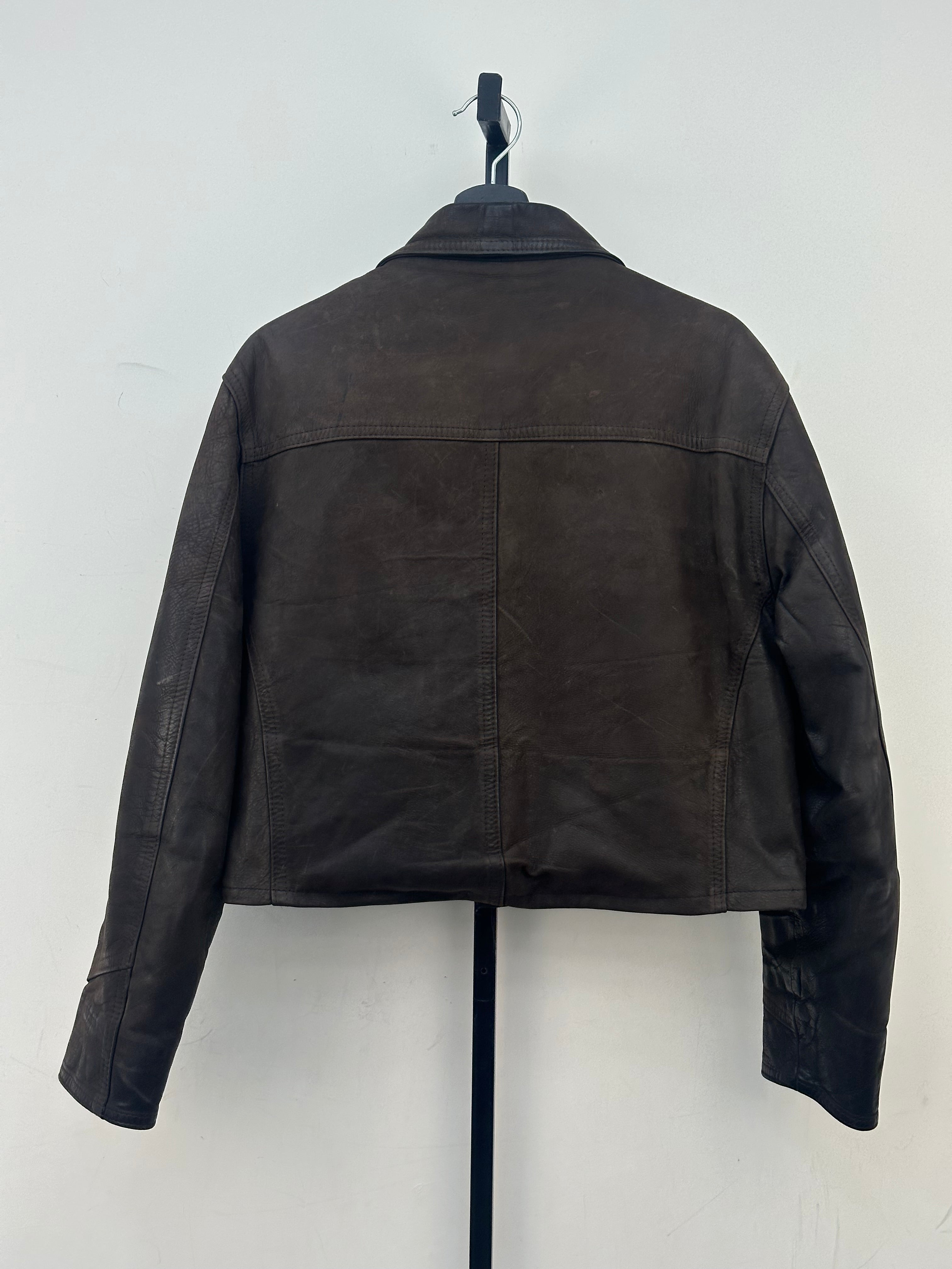 GIACCA CROPPED VERA PELLE TAGLIA: M