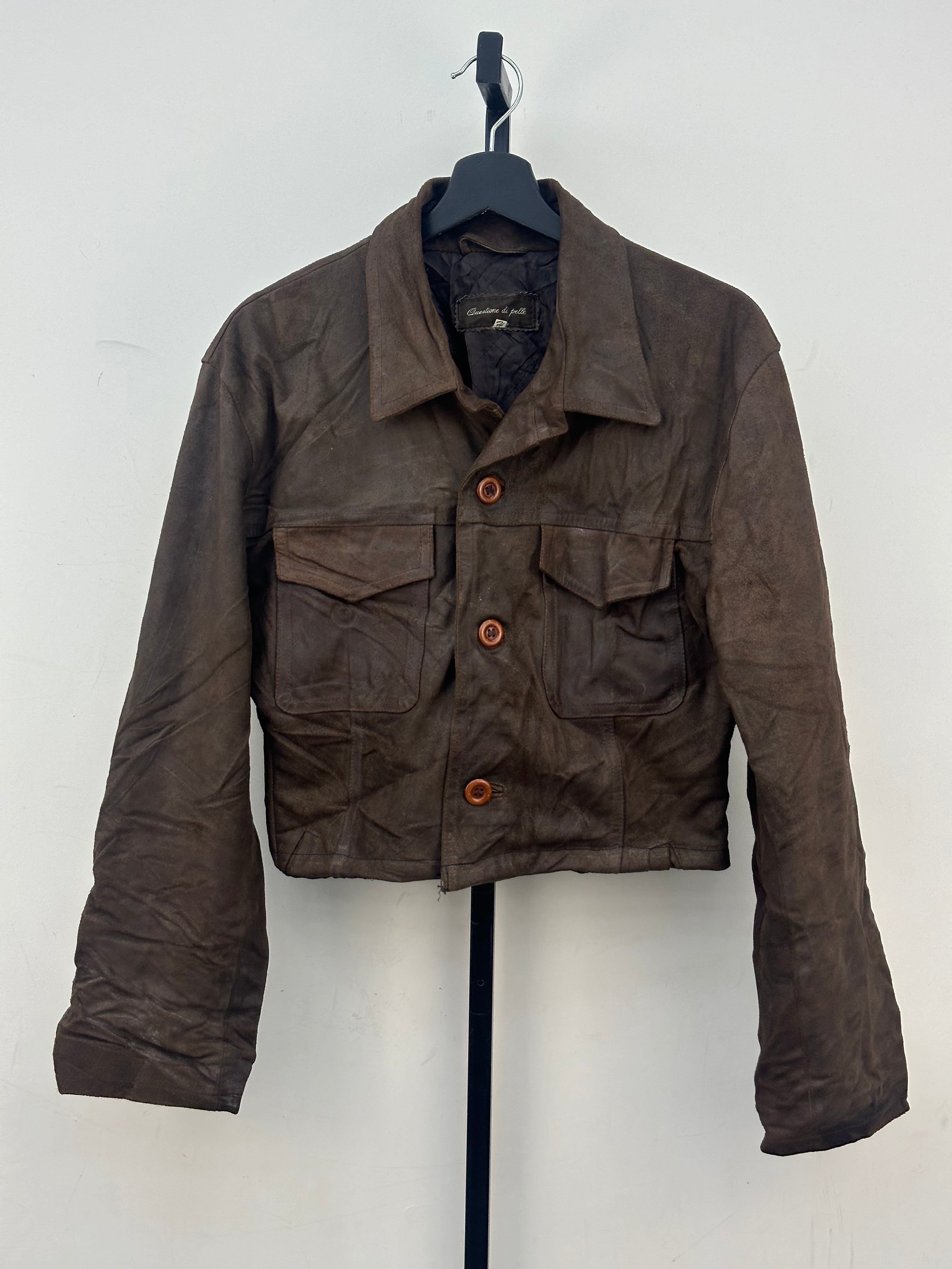GIACCA CROPPED VERA PELLE TAGLIA: M