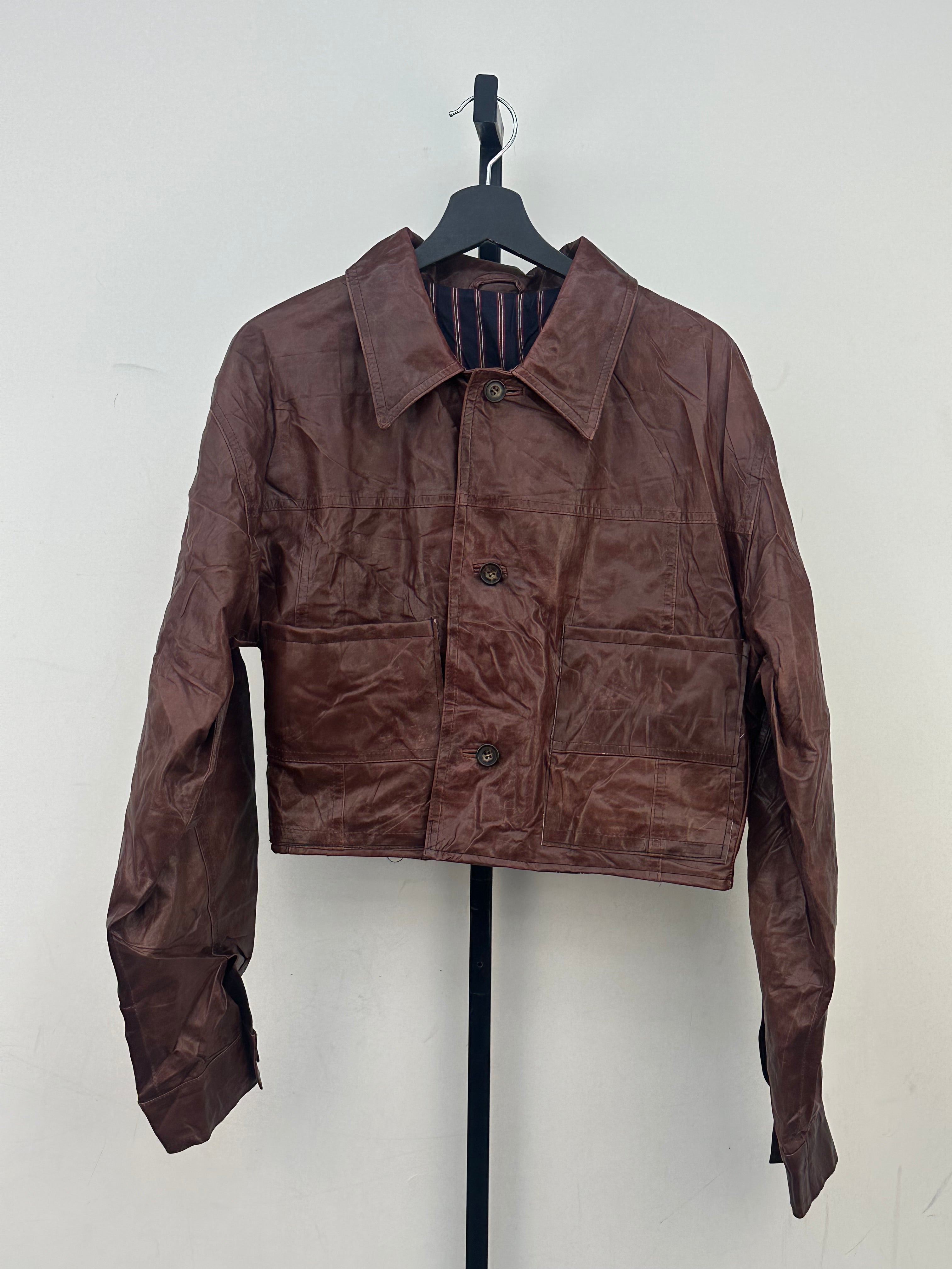 GIACCA CROPPED VERA PELLE TAGLIA: M