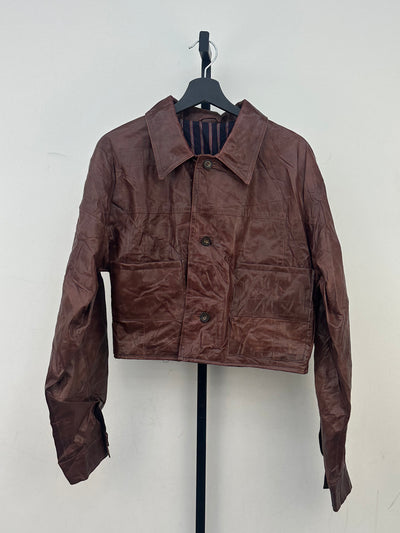 GIACCA CROPPED VERA PELLE TAGLIA: M