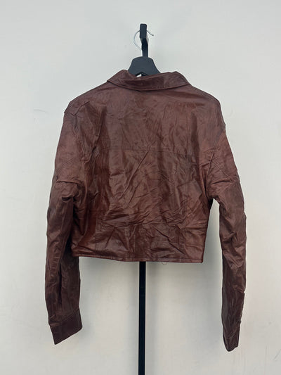 GIACCA CROPPED VERA PELLE TAGLIA: M