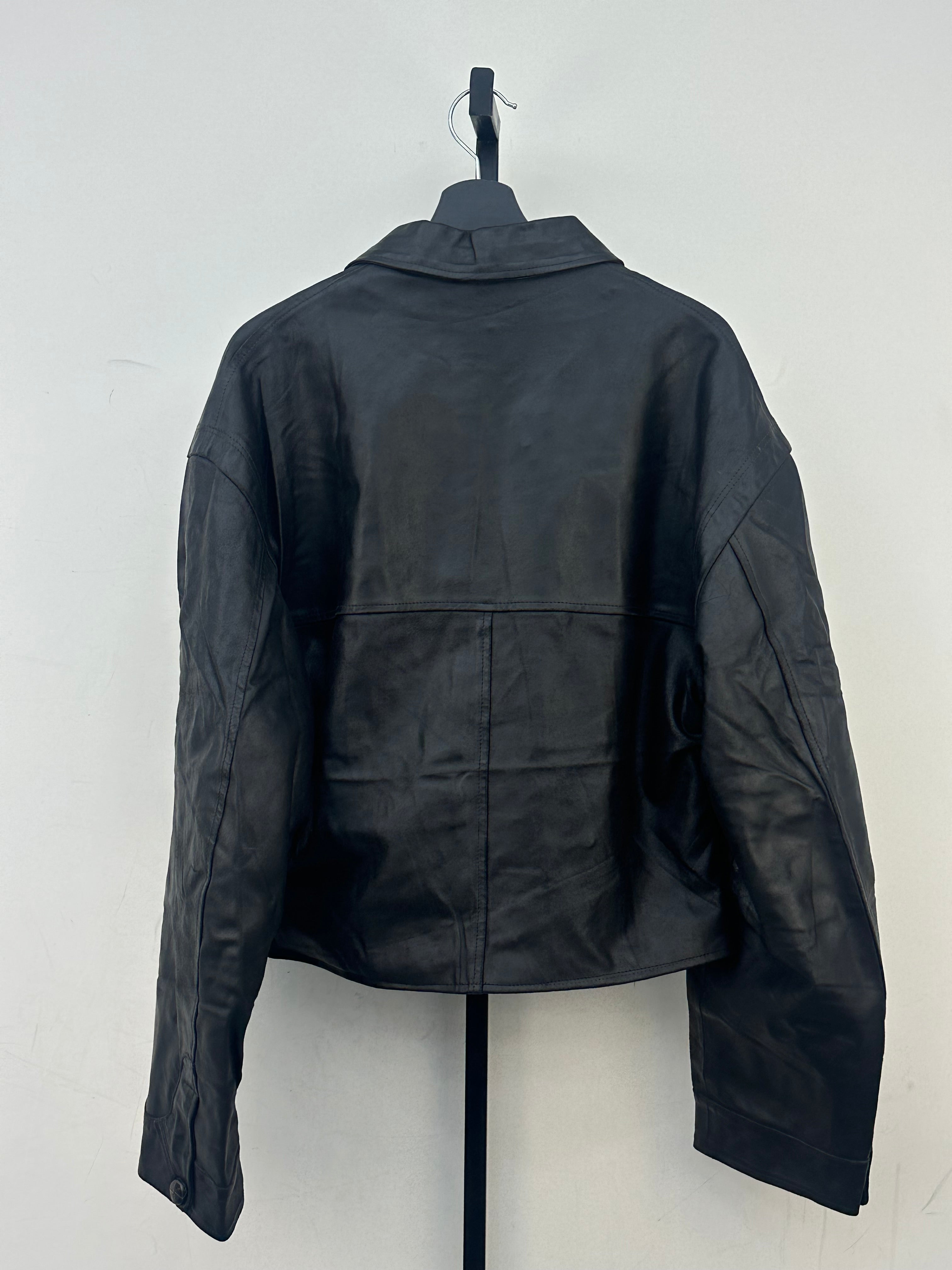 GIACCA CROPPED VERA PELLE TAGLIA: L