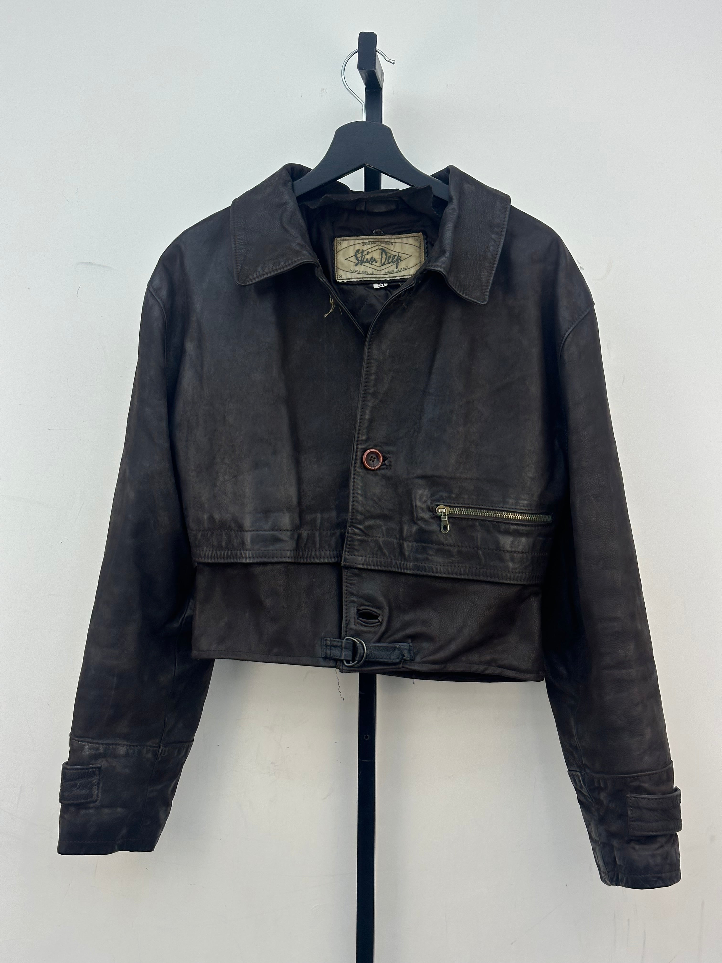 GIACCA CROPPED VERA PELLE TAGLIA: M