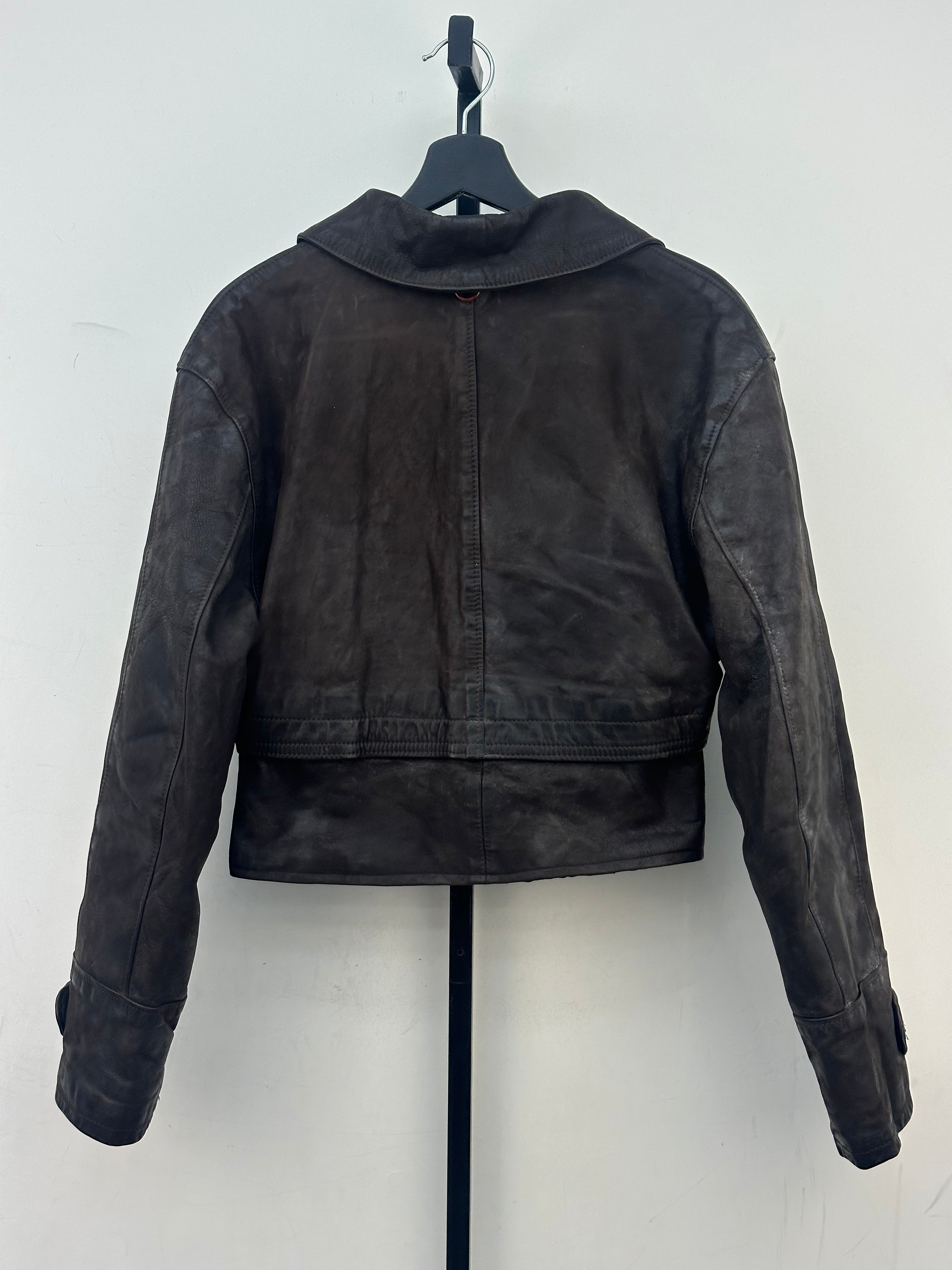 GIACCA CROPPED VERA PELLE TAGLIA: M