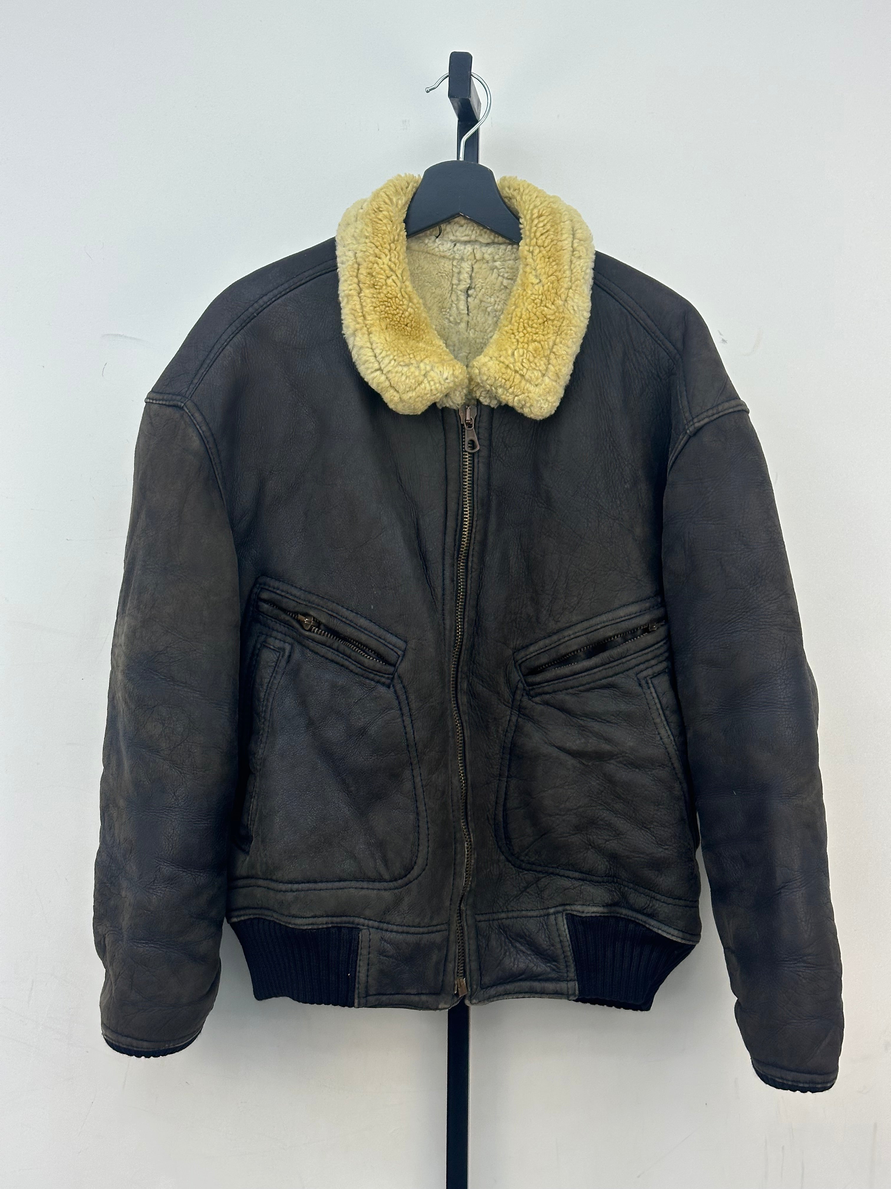 BOMBER SHEARLING VERA PELLE TAGLIA: 50