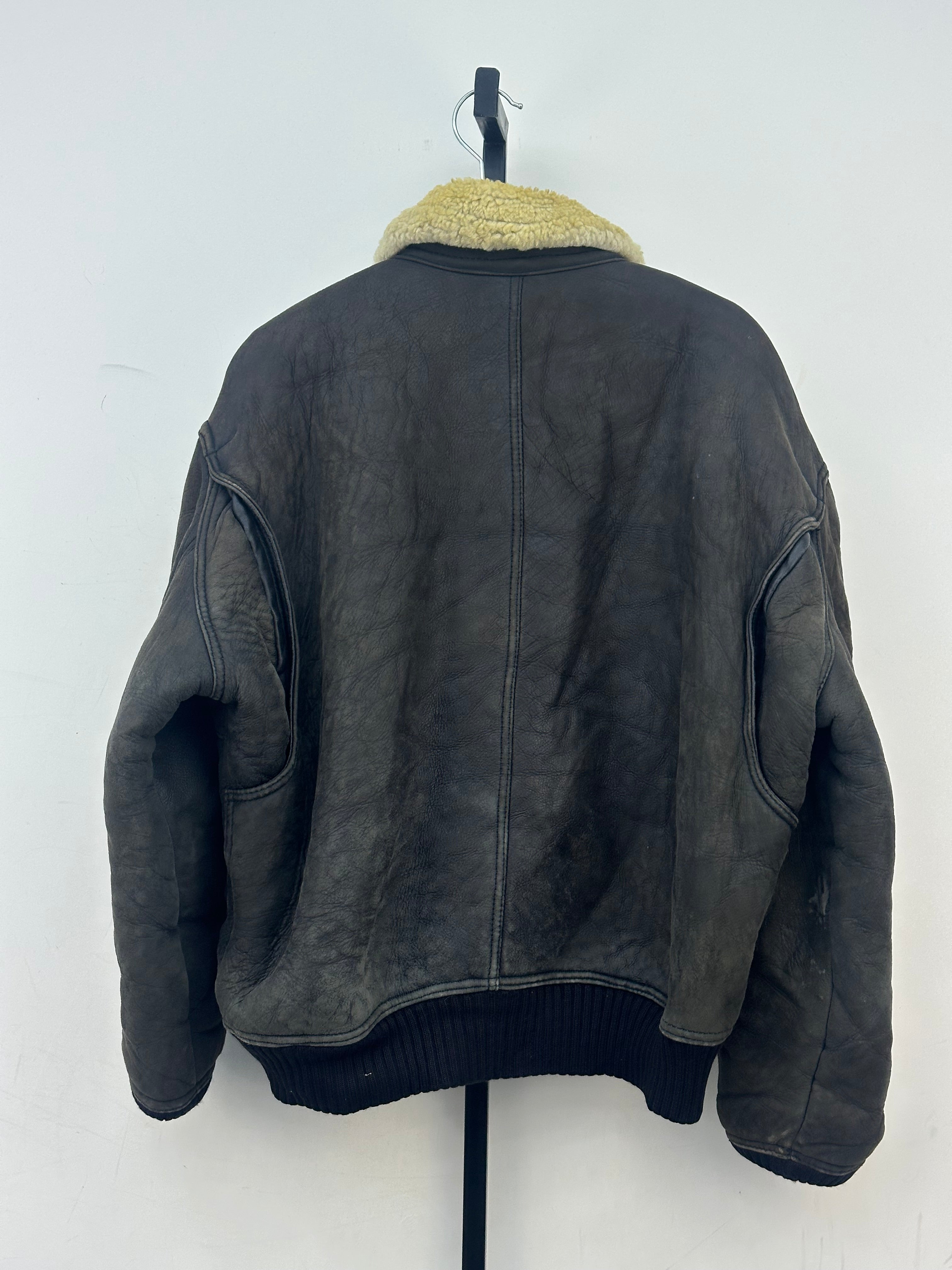 BOMBER SHEARLING VERA PELLE TAGLIA: 50