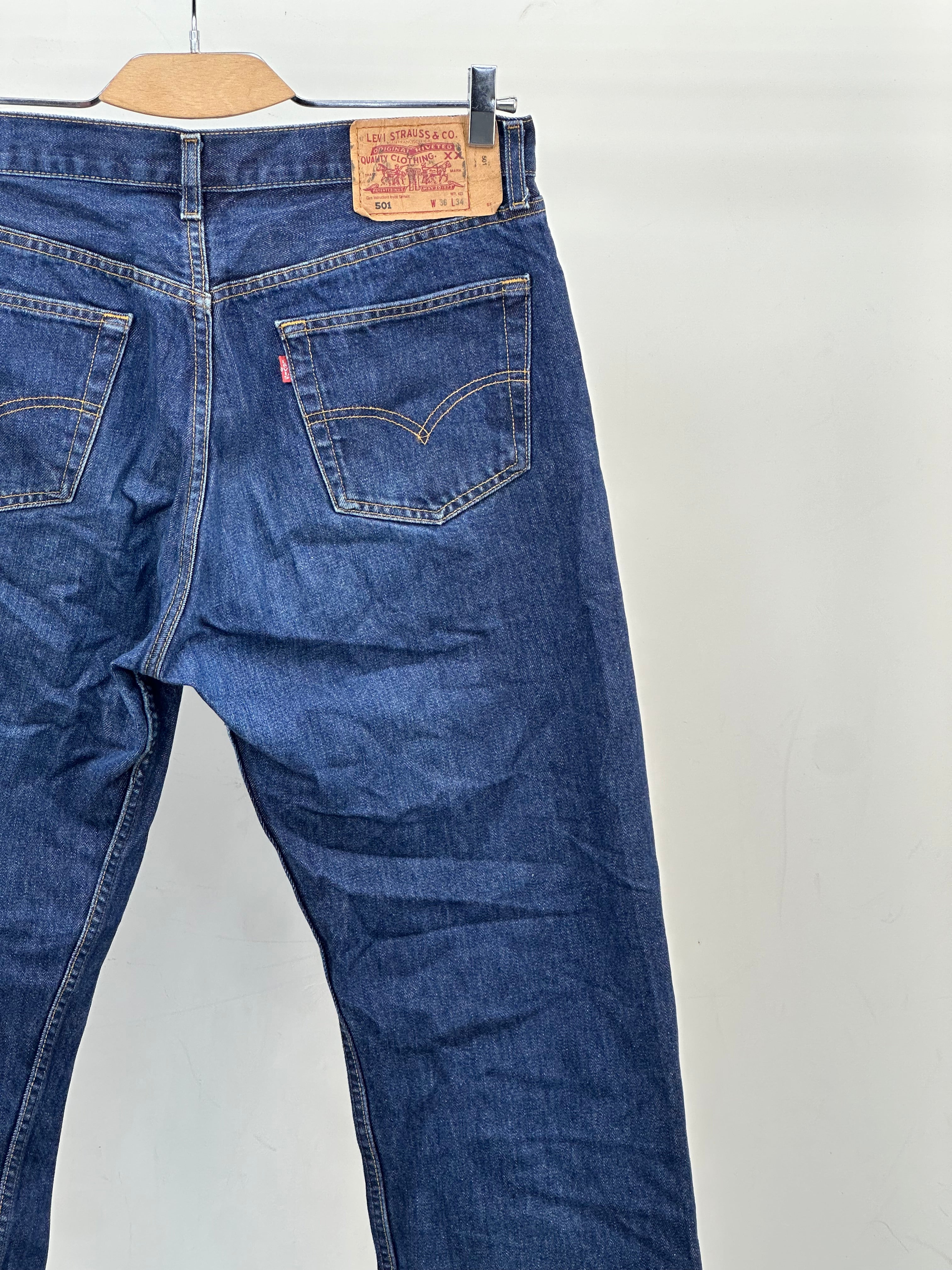 LEVI'S 501 REGULAR FIT: 50 ITA = W36 L34