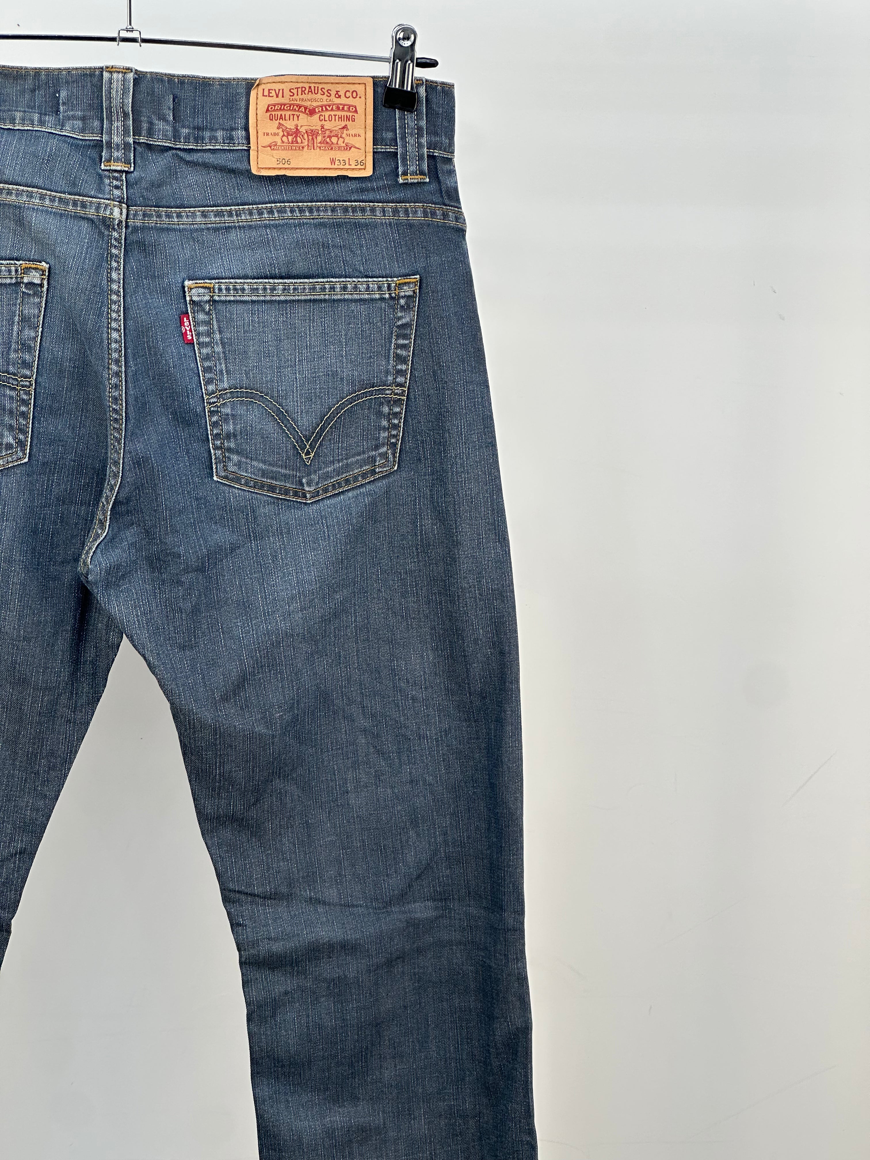 LEVI'S 506 REGULAR STRAIGHT TAGLIA : 47 ITA = W33 L36