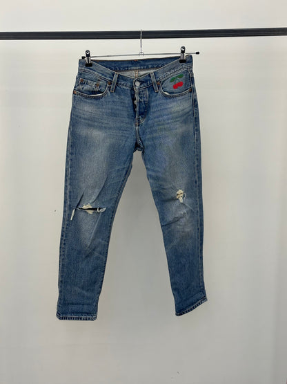 LEVI'S 501 REGULAR FIT: 39 ITA = W25 L32