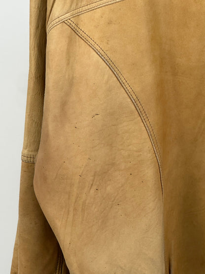 CAMEL JACKET IN REAL LEATHER