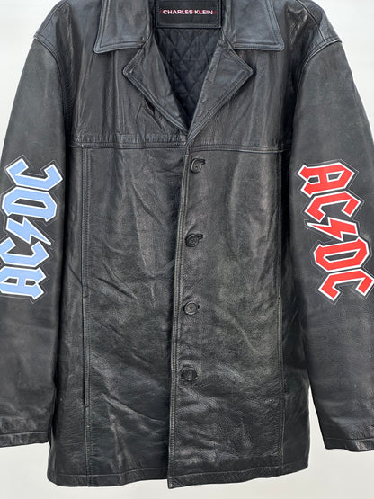 GIACCA IN VERA PELLE CUSTOM ACDC UNISEX
