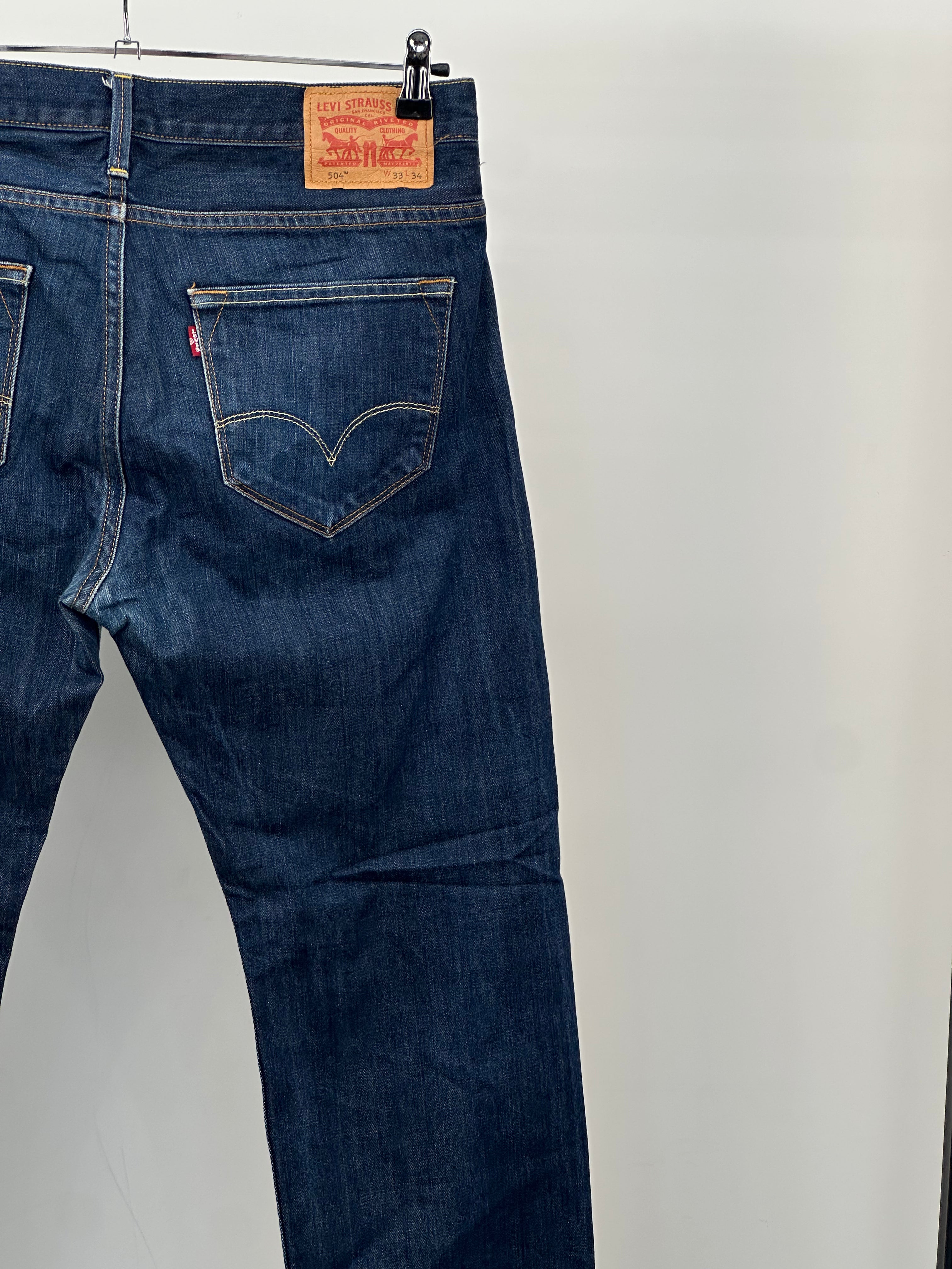 LEVI'S 504 STRAIGHT FIT TAGLIA: 47 ITA = W33 L34