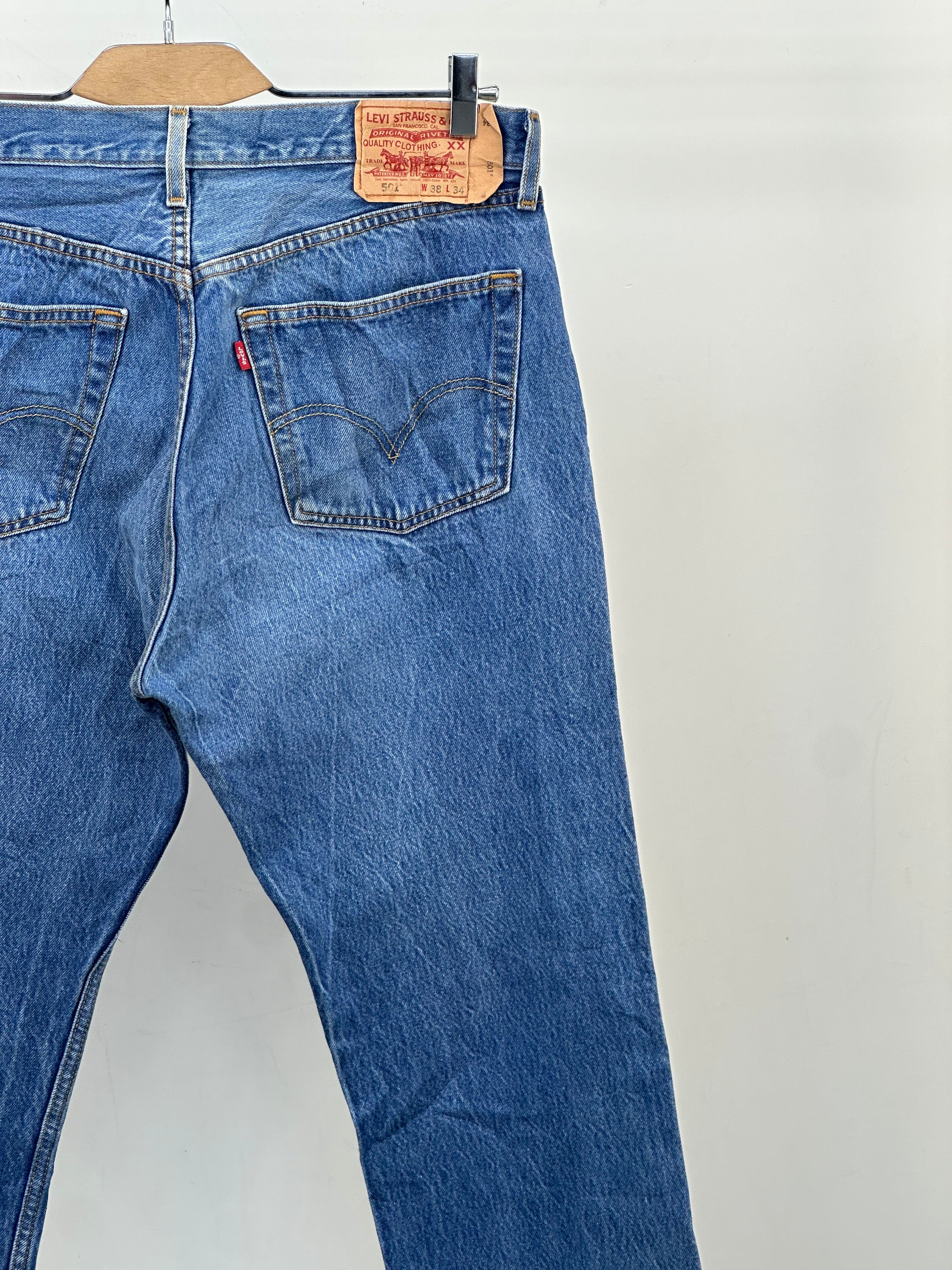 LEVI'S 501 REGULAR  FIT: 50 ITA = W38 L34