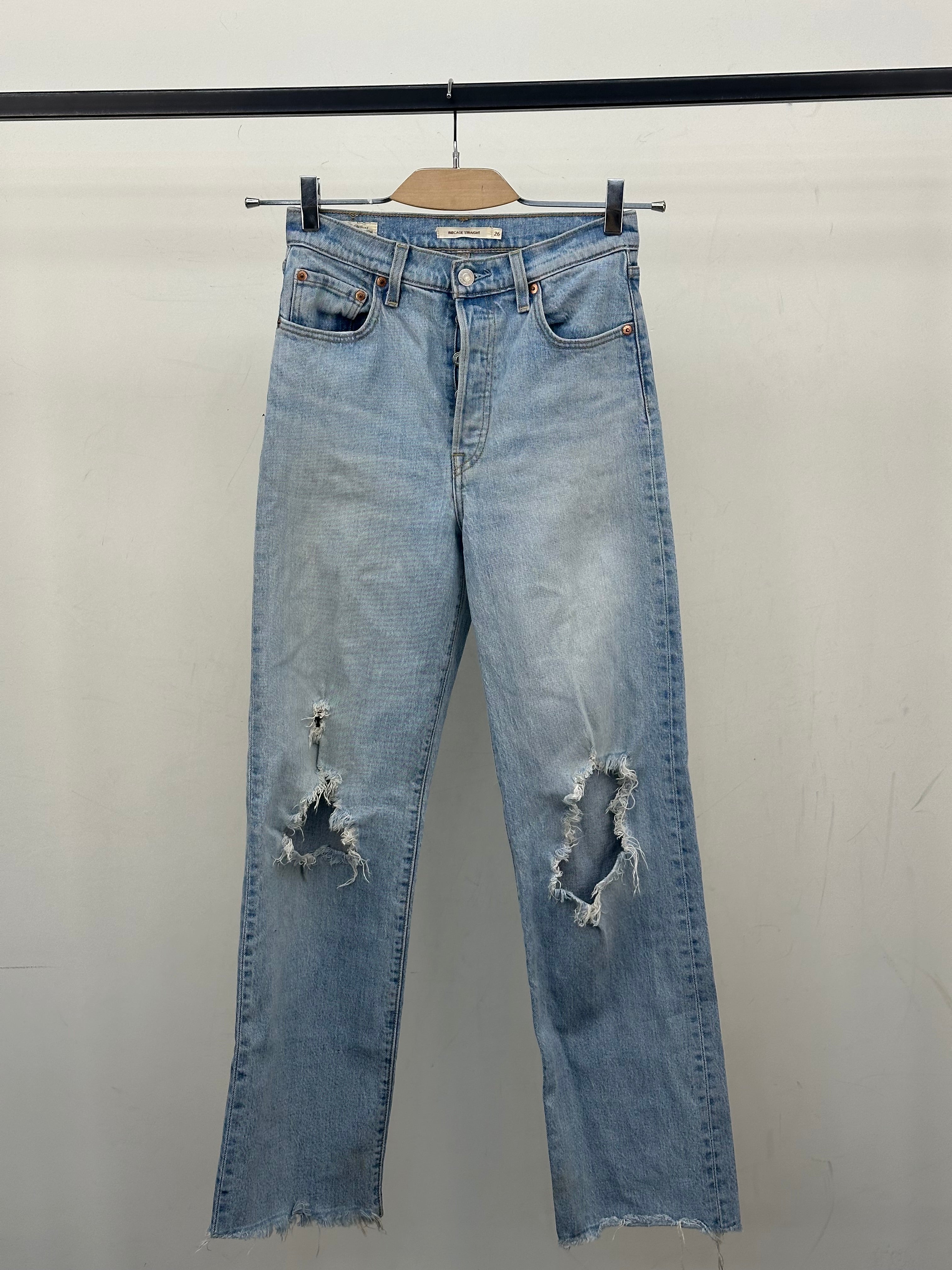 LEVI'S RIBCAGE STRAIGHT TAGLIA: 40 ITA = W26