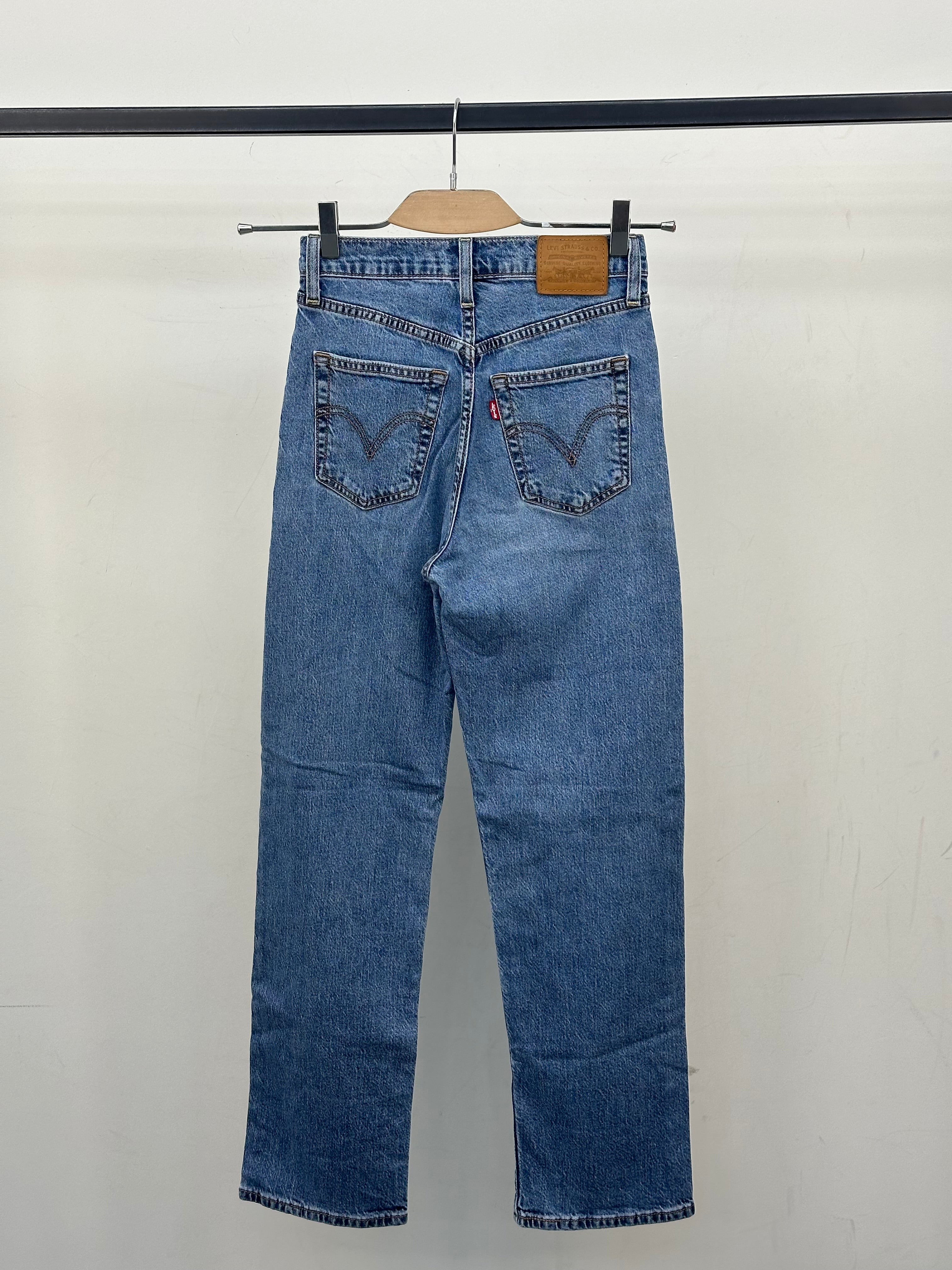 LEVI'S RIBCAGE STRAIGHT ANKLE TAGLIA: 38 ITA = W24 L29