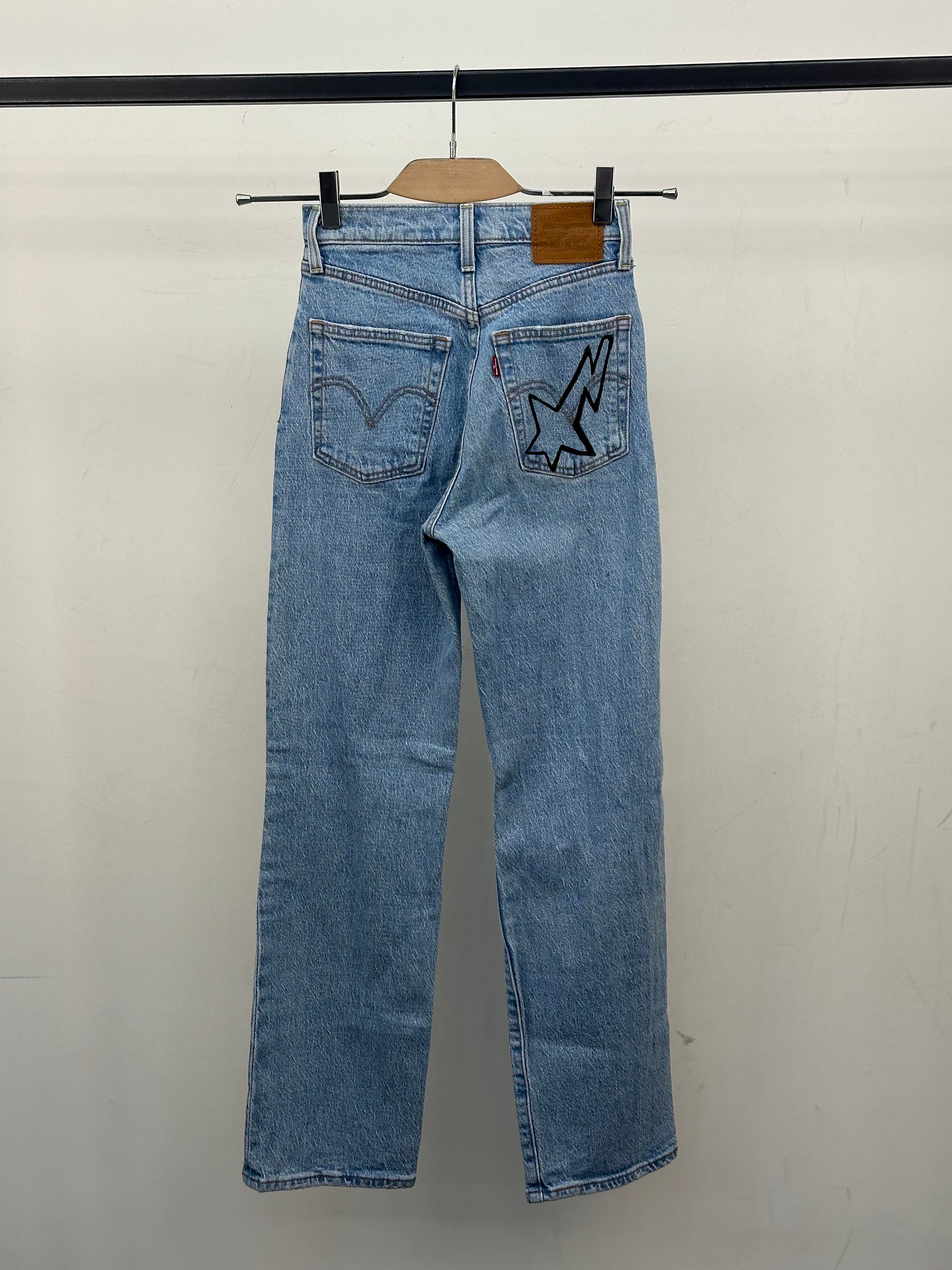 LEVI'S RIBCAGE STRAIGHT ANKLE TAGLIA: 37 ITA = W23 L29