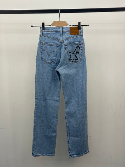 LEVI'S RIBCAGE STRAIGHT ANKLE TAGLIA: 37 ITA = W23 L29