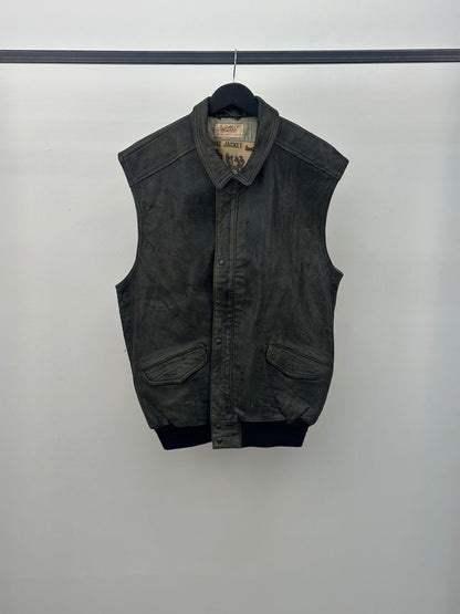 GILET IN PELLE TAGLIA: L
