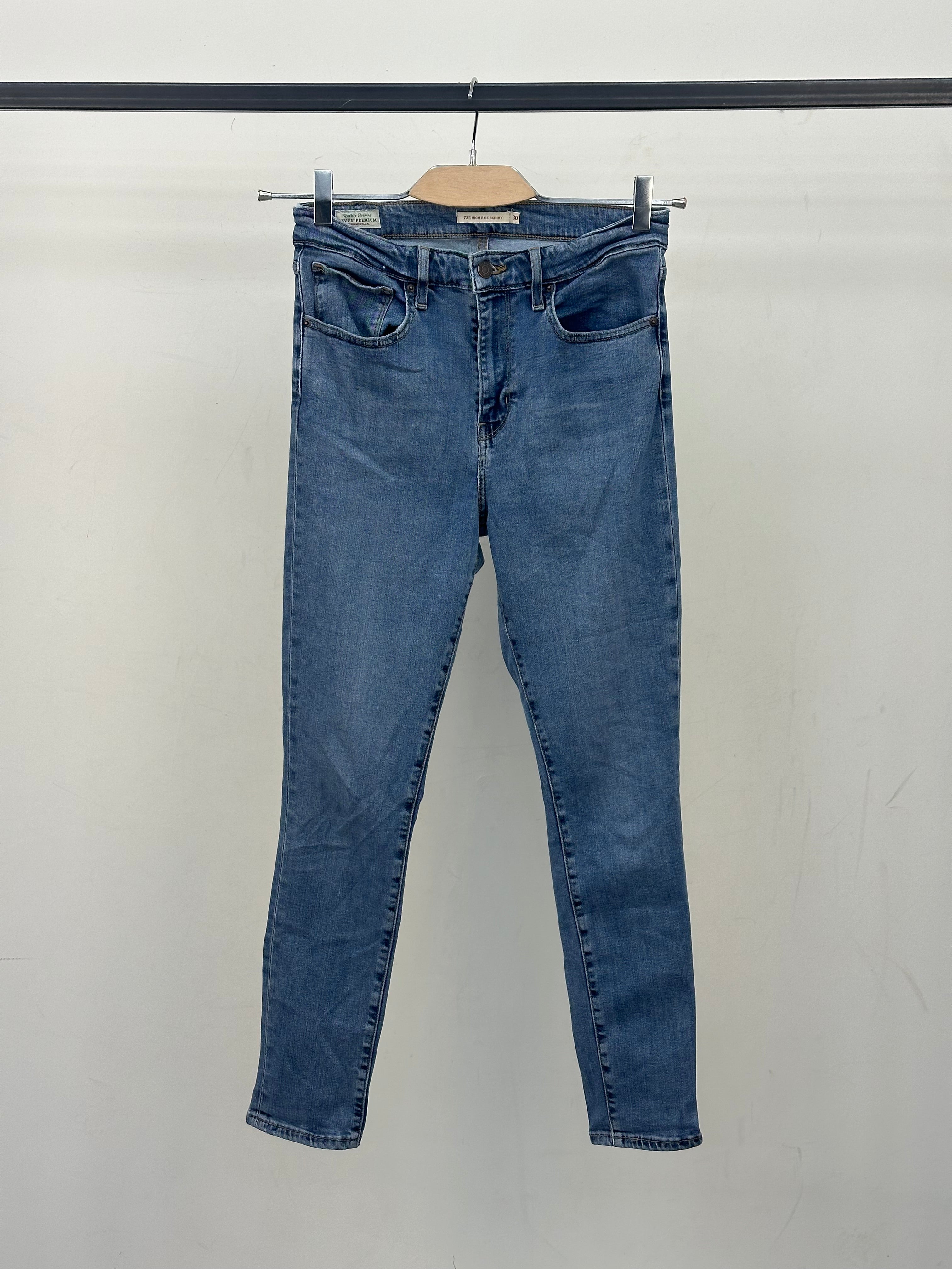 LEVI'S 721 HIGH RISE SKINNY TAGLIA: 44 ITA = W30 L28