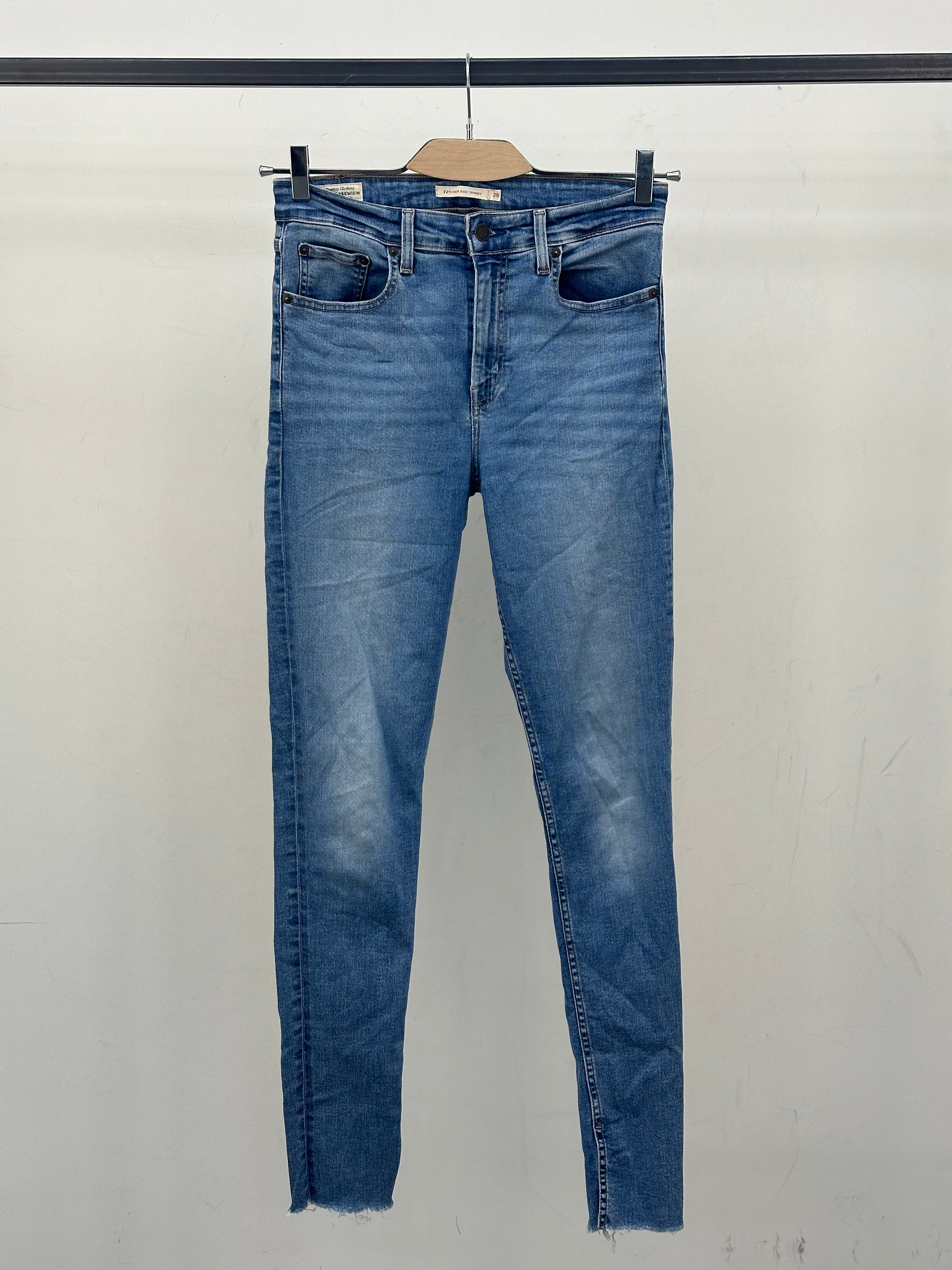 LEVI'S 721 HIGH RISE SKINNY FIT TAGLIA: 43 ITA = W29 L32