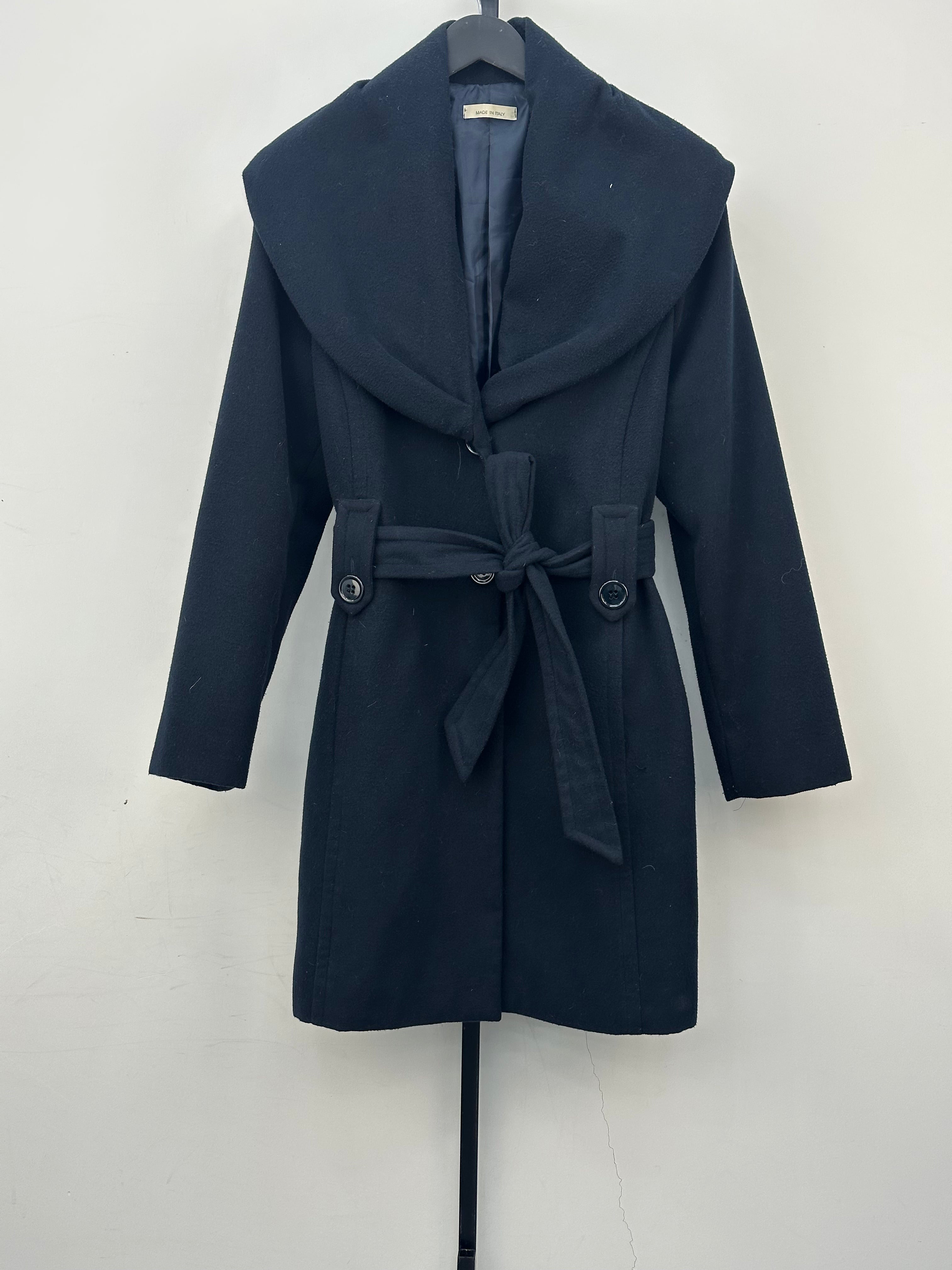 CAPPOTTO IN LANA CONBIPEL DONNA TAGLIA: 48