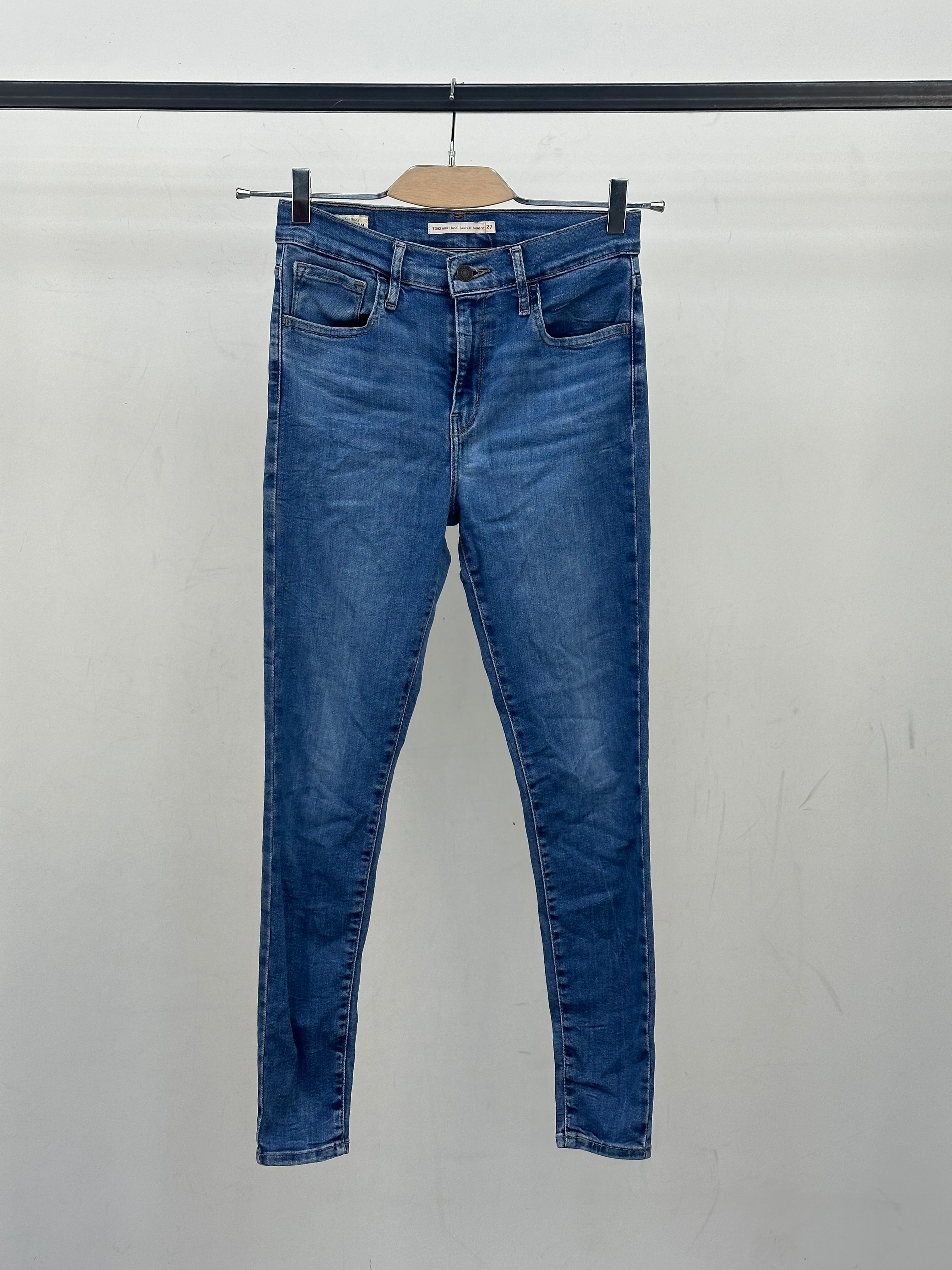 LEVI'S 720 HIGH RISE SUPER SKINNY FIT TAGLIA: 41 ITA = W27 L28