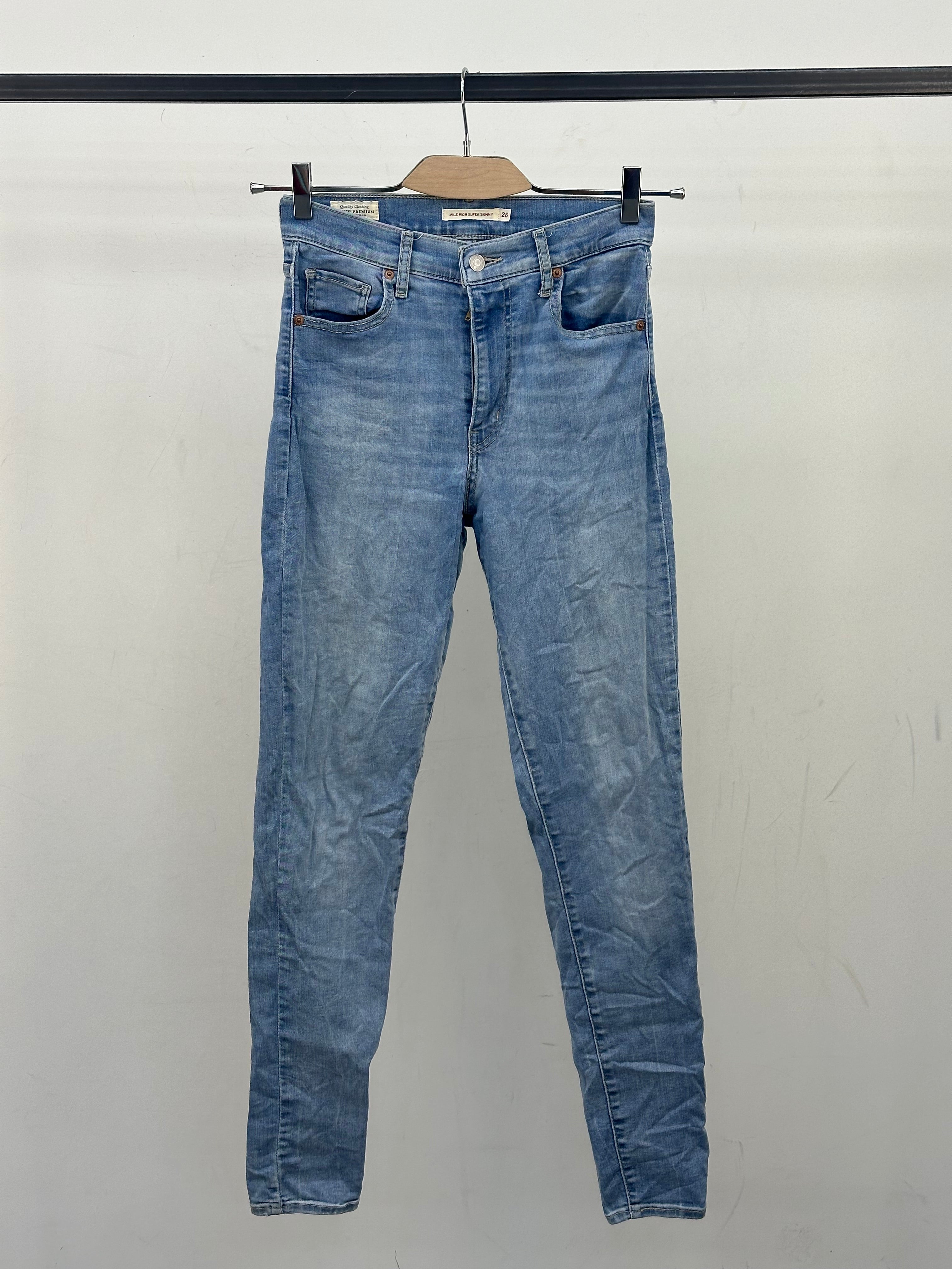 LEVI'S MILE HIGH SUPER SKINNY FIT TAGLIA: 40 ITA = W26
