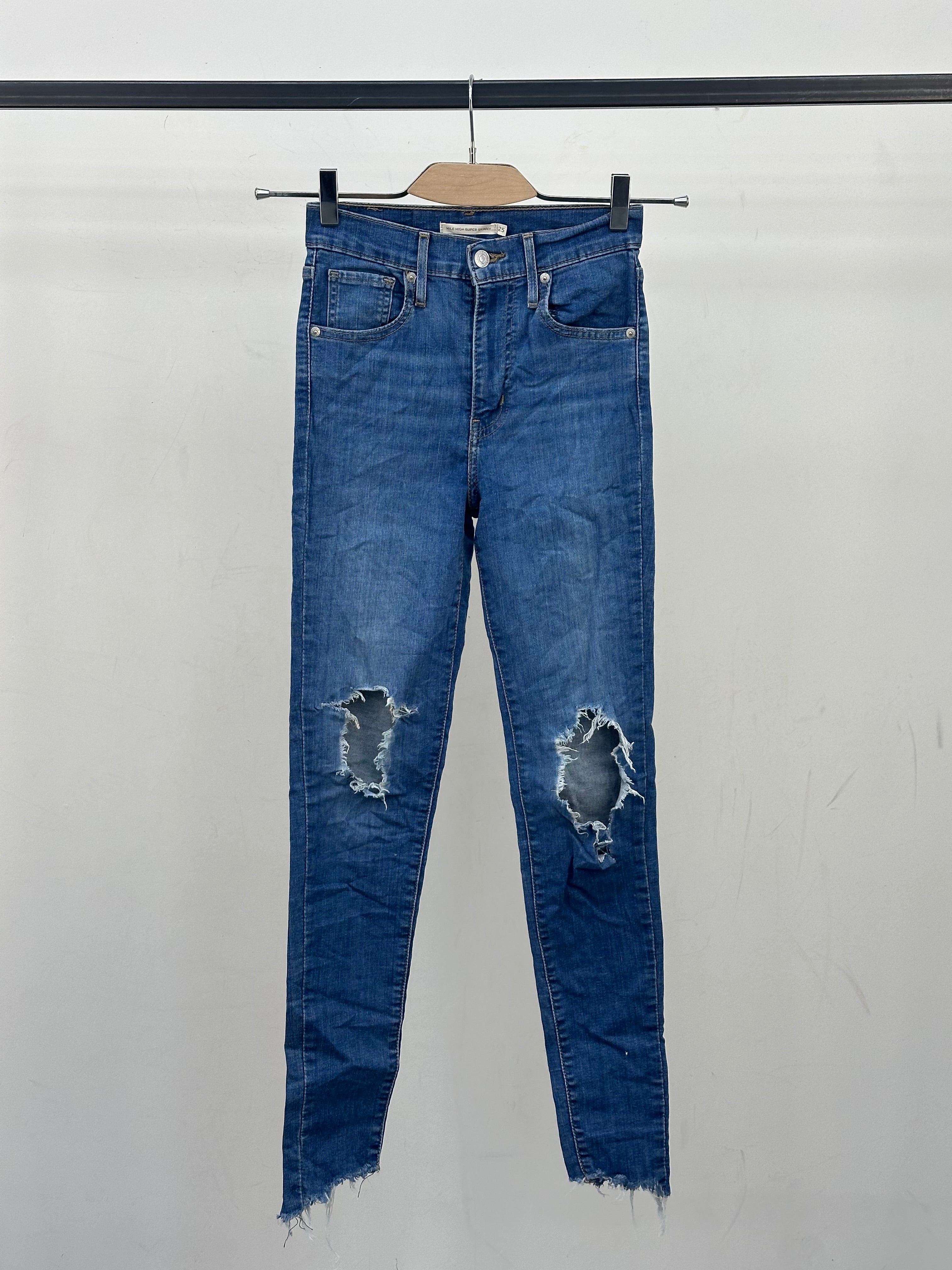 LEVI'S MILE HIGH SUPER SKINNY FIT TAGLIA: 39 ITA = W25 L32