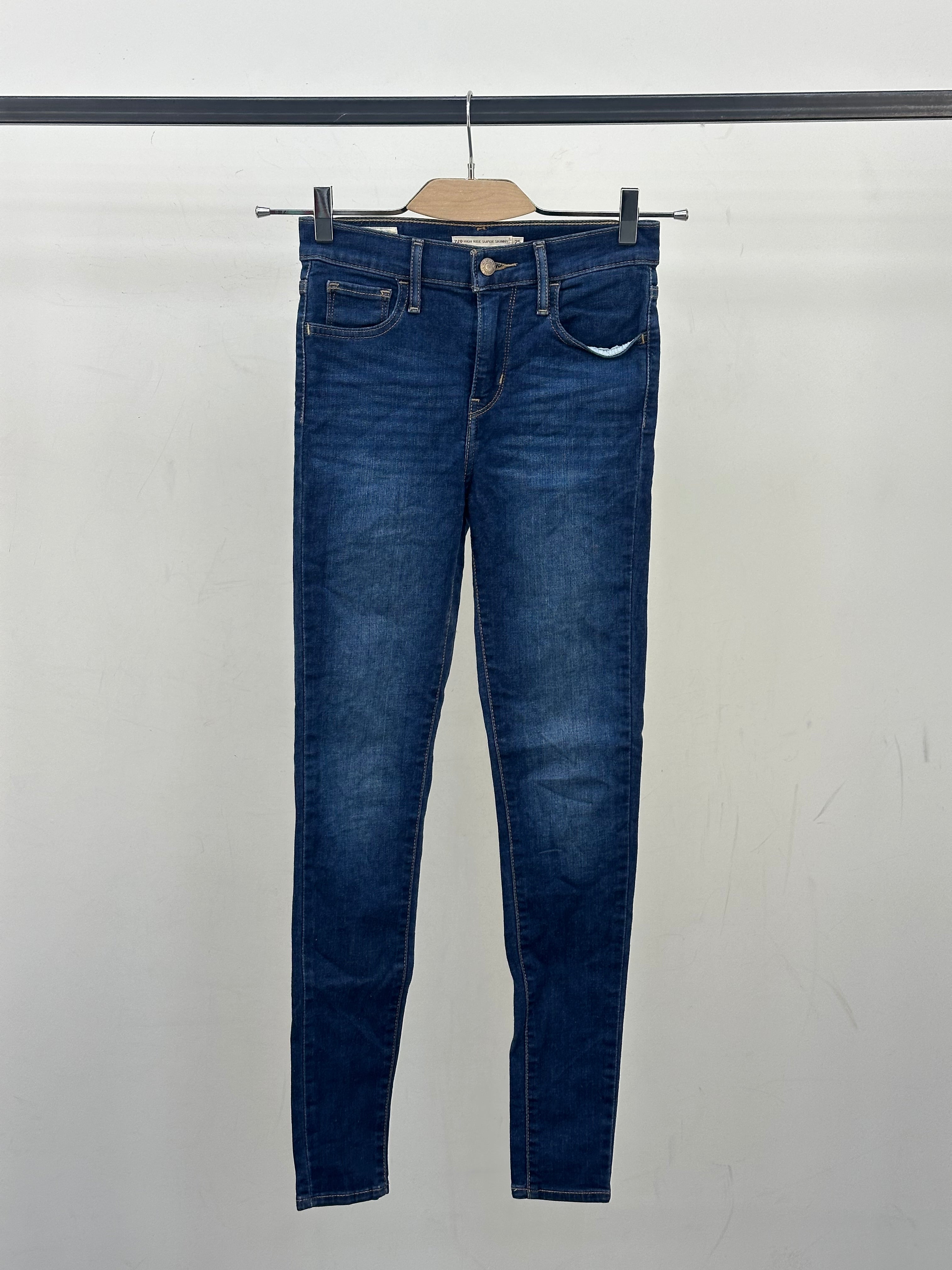 LEVI'S 720 HIGH RISE SUPER SKINNY FIT TAGLIA: 39 ITA = W25 L30