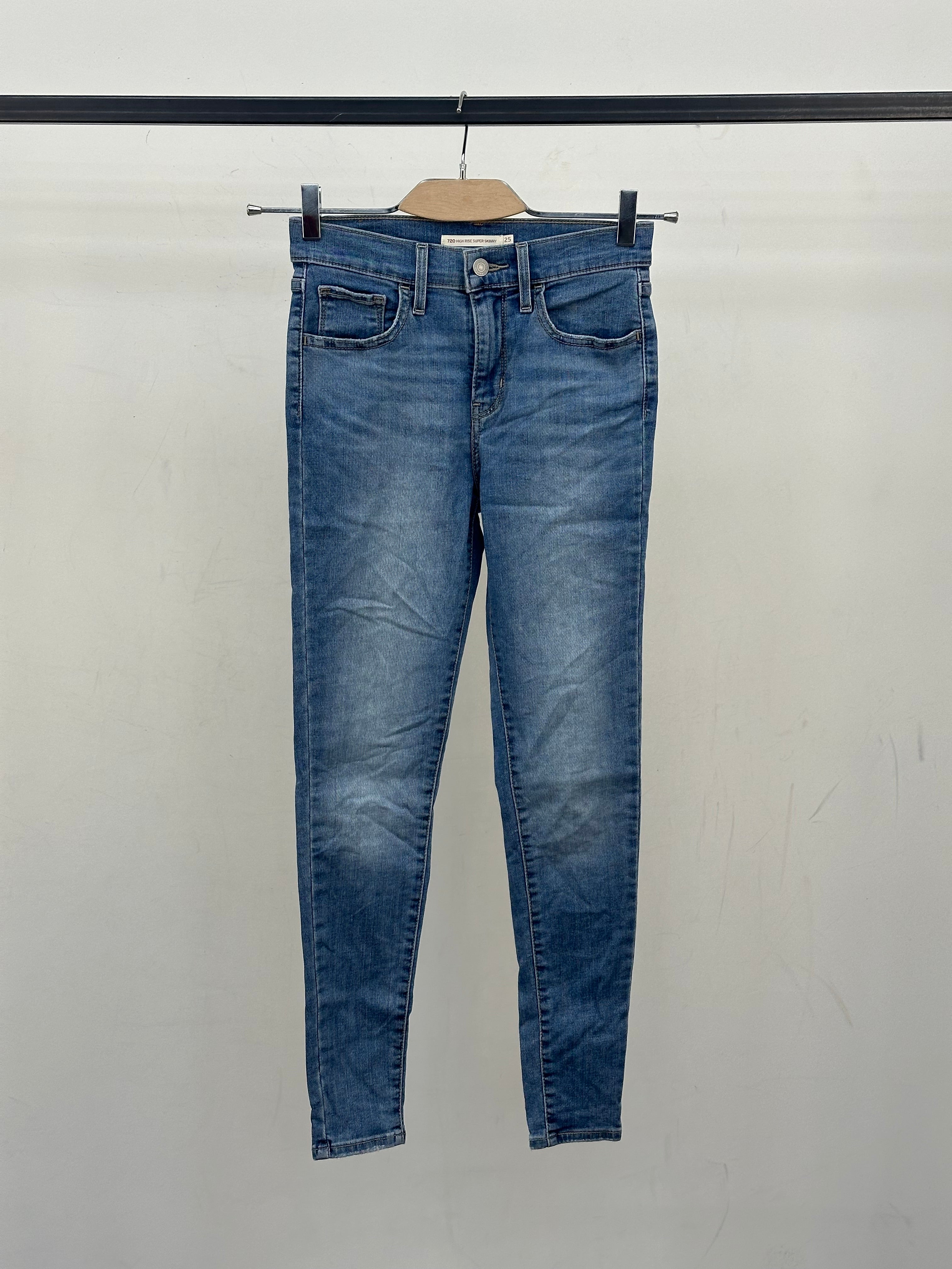 LEVI'S 720 HIGH RISE SUPER SKINNY FIT TAGLIA: 39 ITA = W25 L28