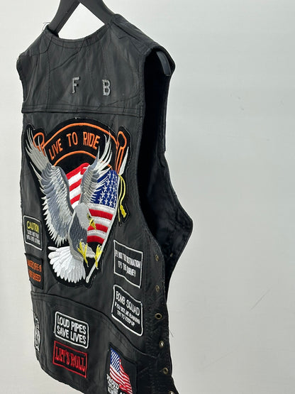 GILET IN VERA PELLE TAGLIA: M