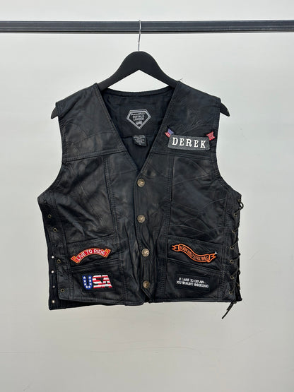 GILET IN VERA PELLE TAGLIA: M