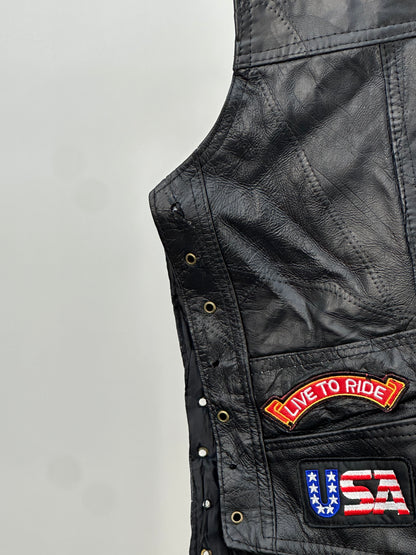 GILET IN VERA PELLE TAGLIA: M