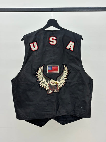 GILET IN VERA PELLE TAGLIA: XXL