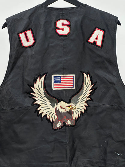 GILET IN VERA PELLE TAGLIA: XXL