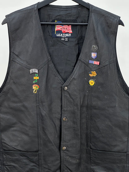 GILET IN VERA PELLE TAGLIA: XXL