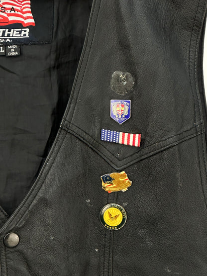 GILET IN VERA PELLE TAGLIA: XXL