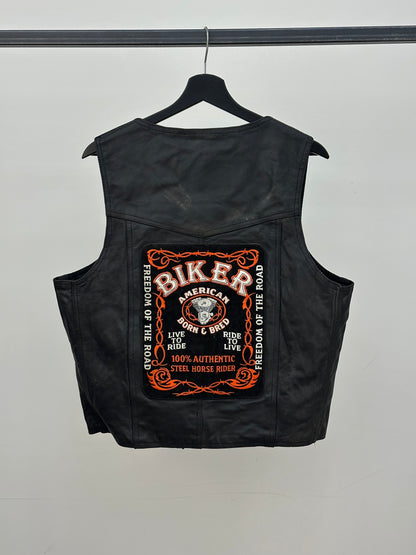 GILET IN VERA PELLE TAGLIA: XL
