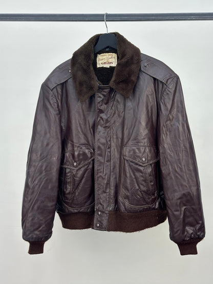 AVIATOR IN LEATHER MADE IN USA SIZE: 50