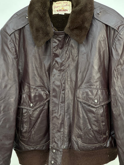 AVIATOR IN LEATHER MADE IN USA SIZE: 50
