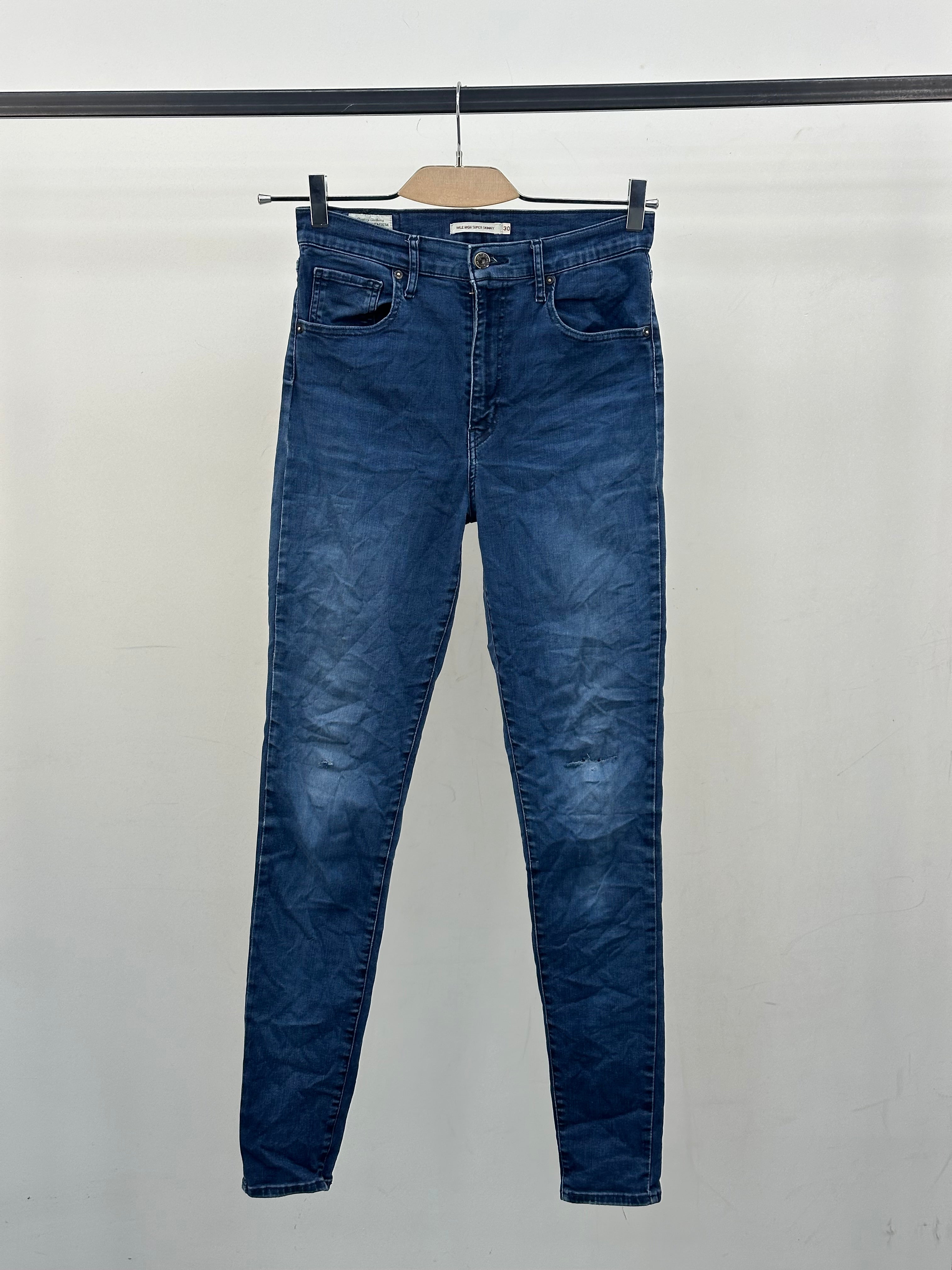 LEVI'S MILE HIGH SUPER SKINNY FIT TAGLIA: 44 ITA = W30