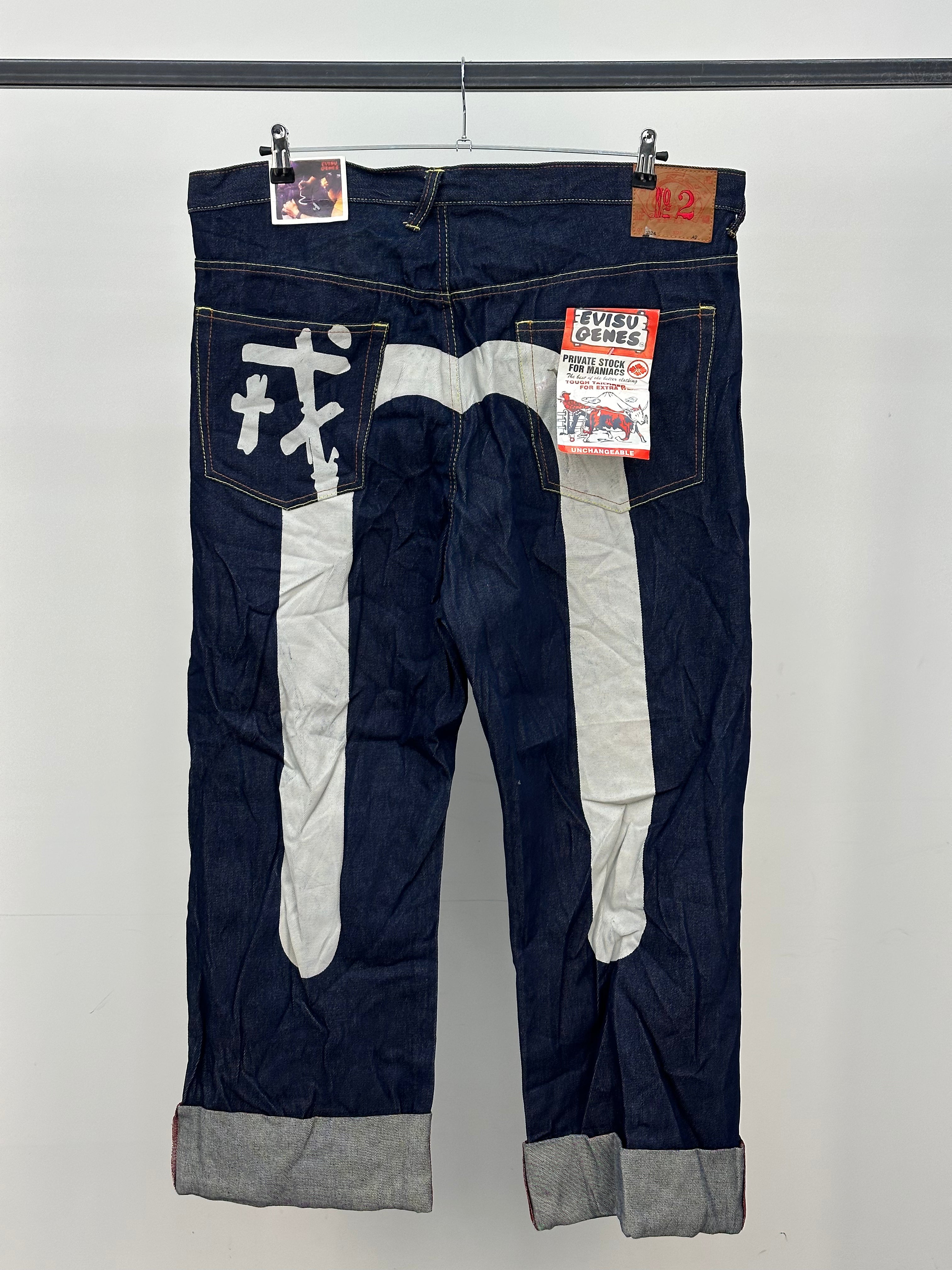 EVISU BAGGY FIT JAPANESE DENIM TAGLIA: W42 = 56 ITA