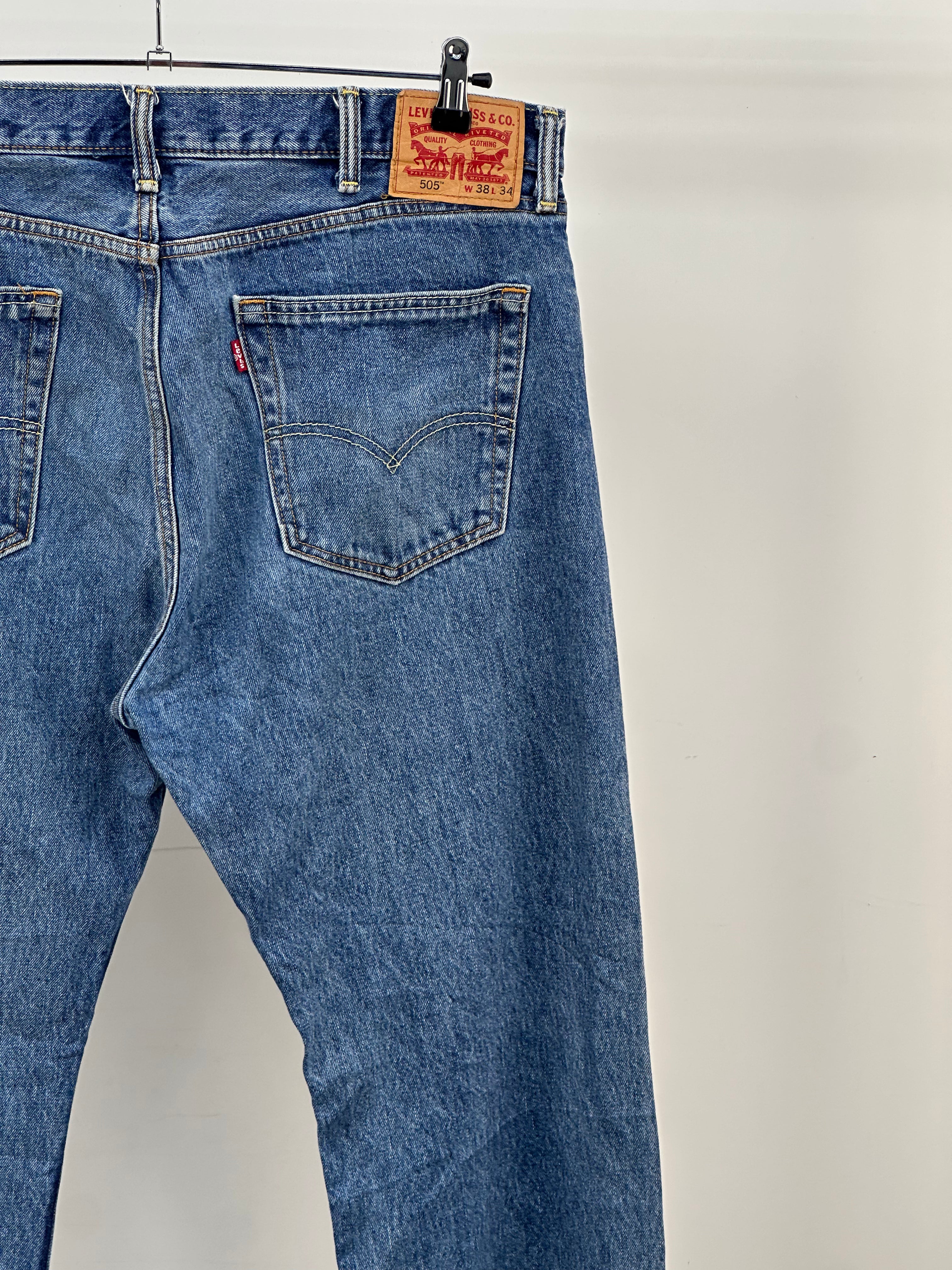 LEVI'S 505 STRAIGHT FIT TAGLIA : 52 ITA = W38 L34